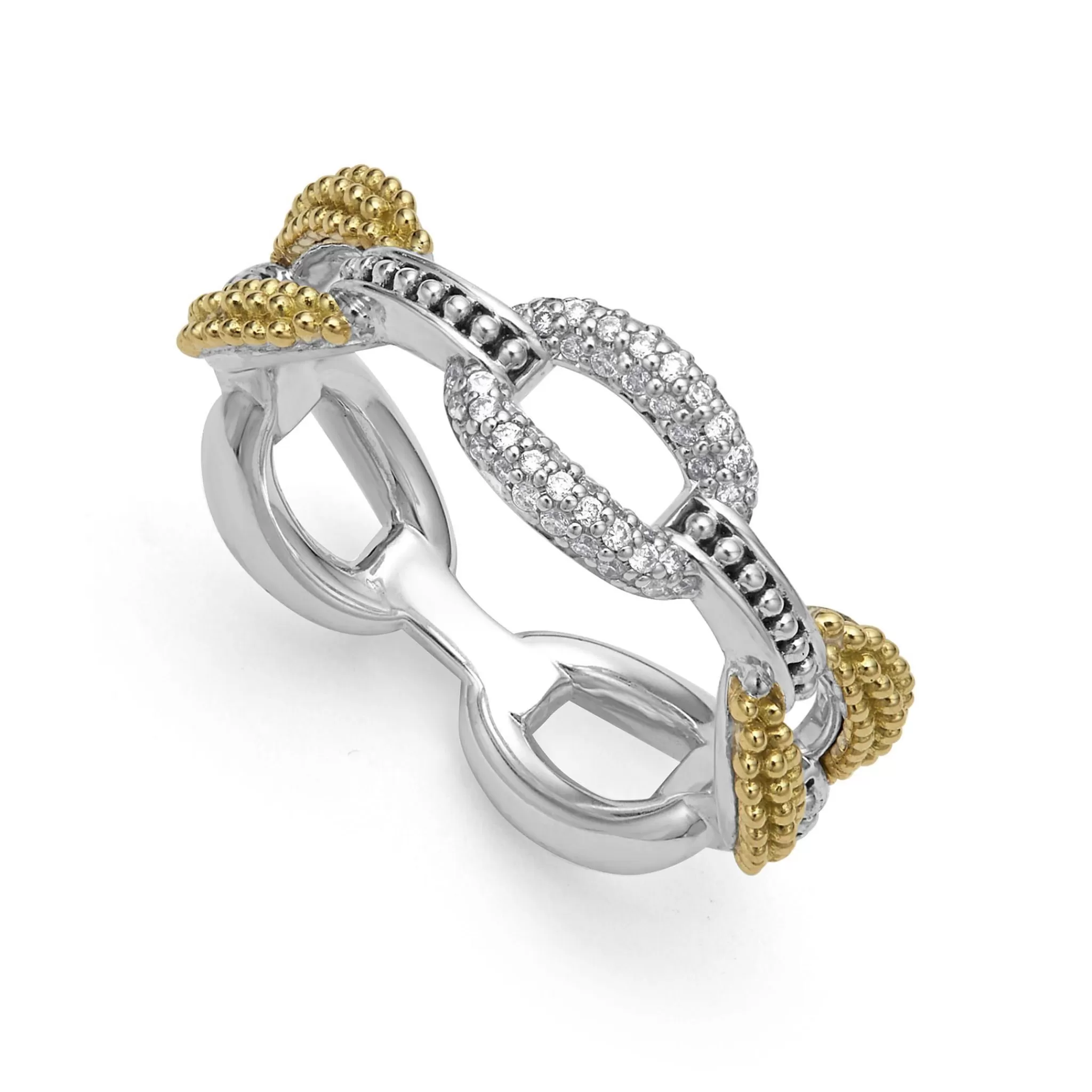 New LAGOS Small Two-Tone Eternity Diamond Ring