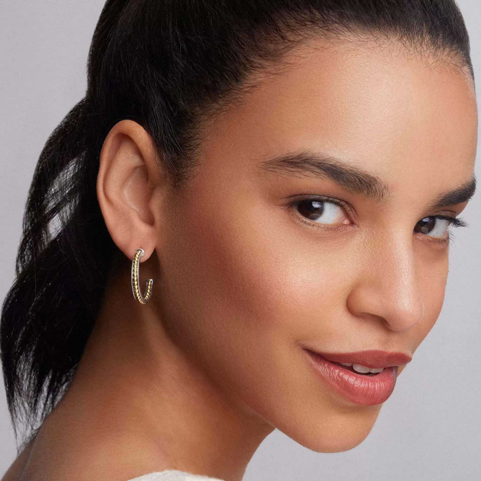 Clearance LAGOS Small Two-Tone Hoop Earrings