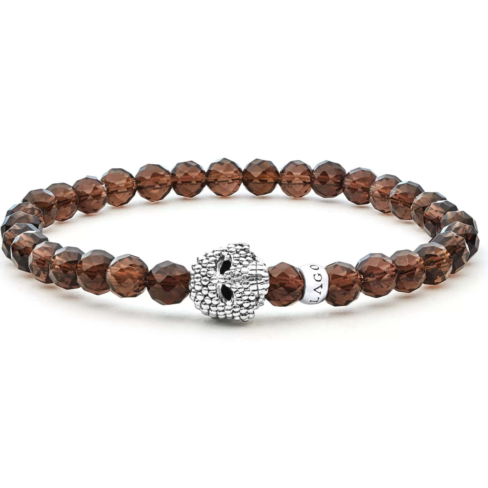 New LAGOS Smokey Quartz Skull Bracelet