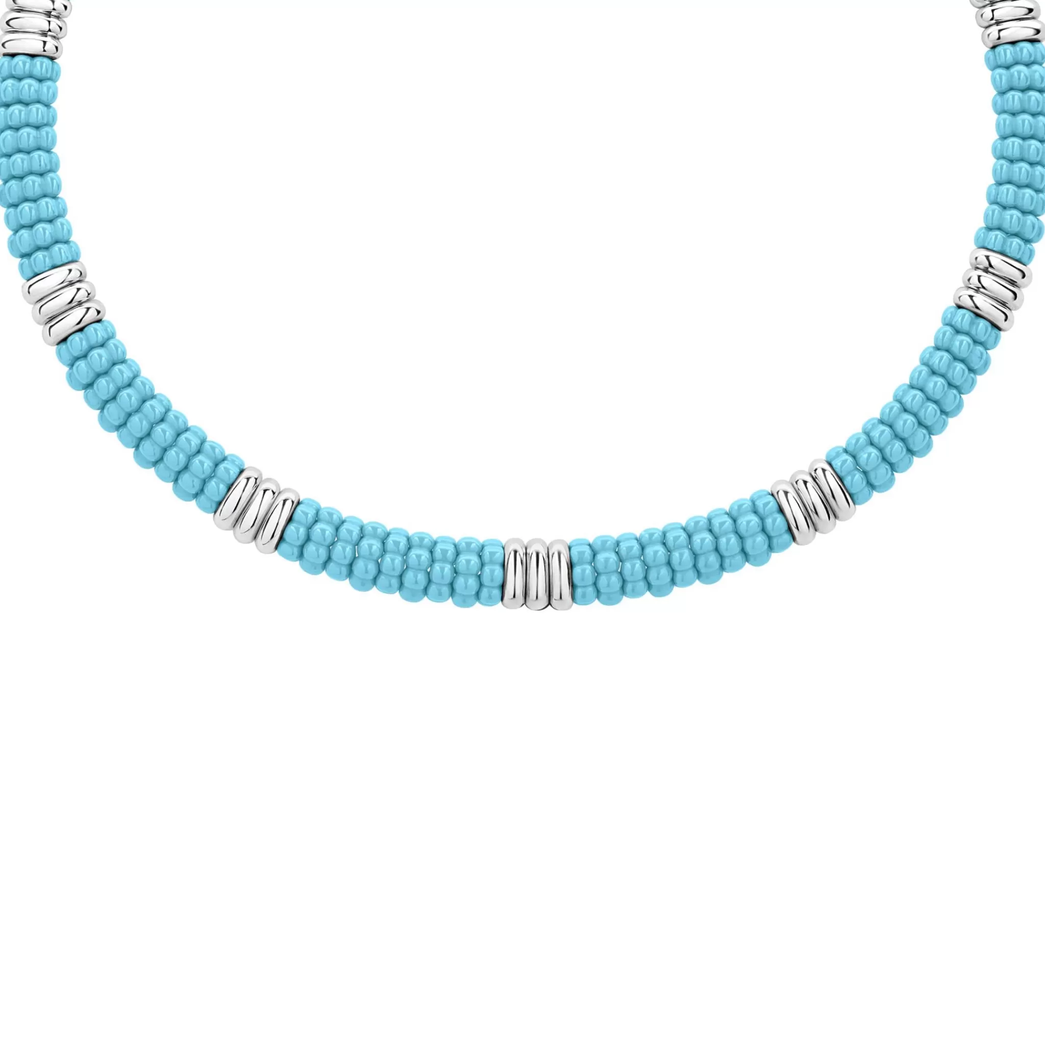 Shop LAGOS Smooth Silver Station Ceramic Beaded Necklace