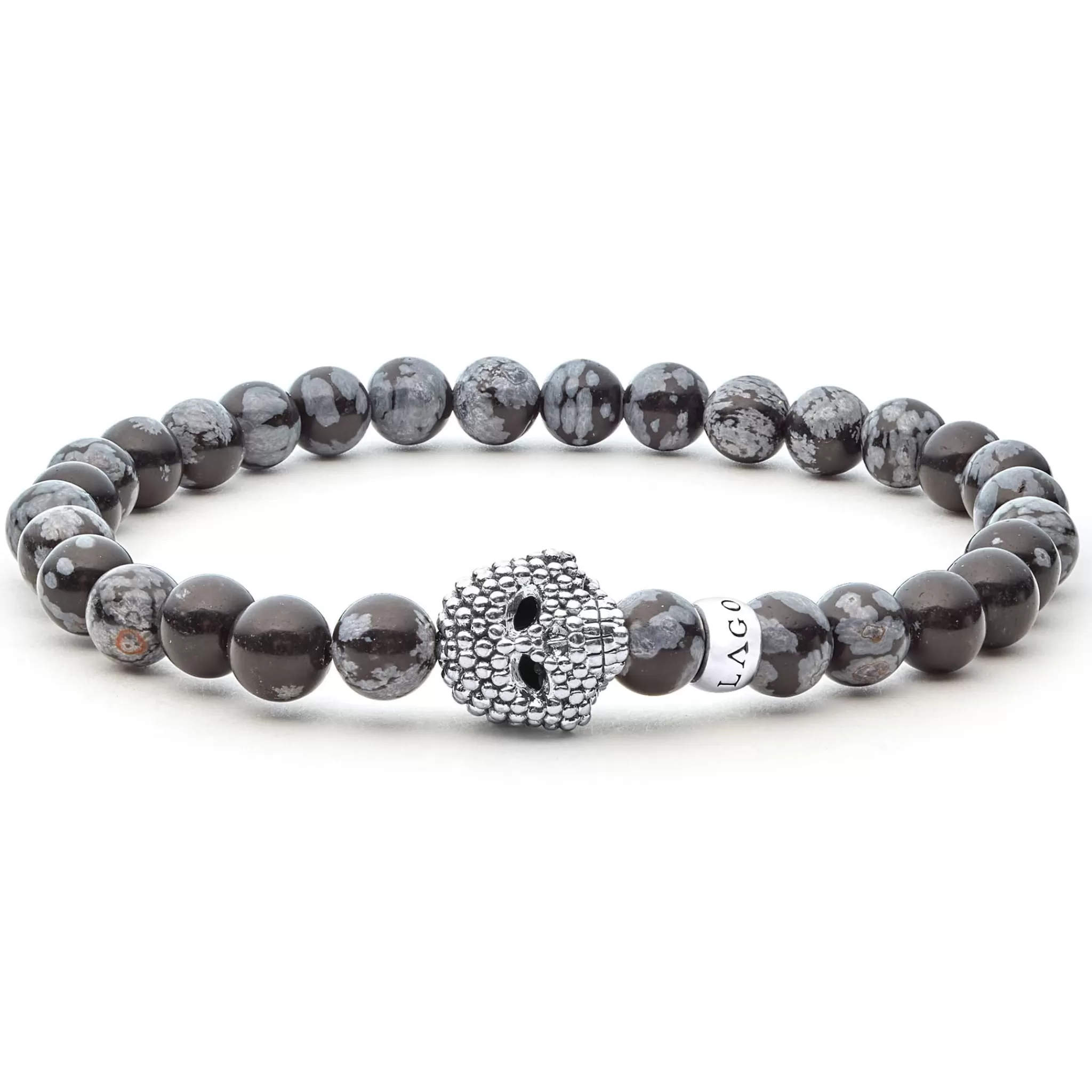 Clearance LAGOS Snowflake Obsidian Skull Bracelet