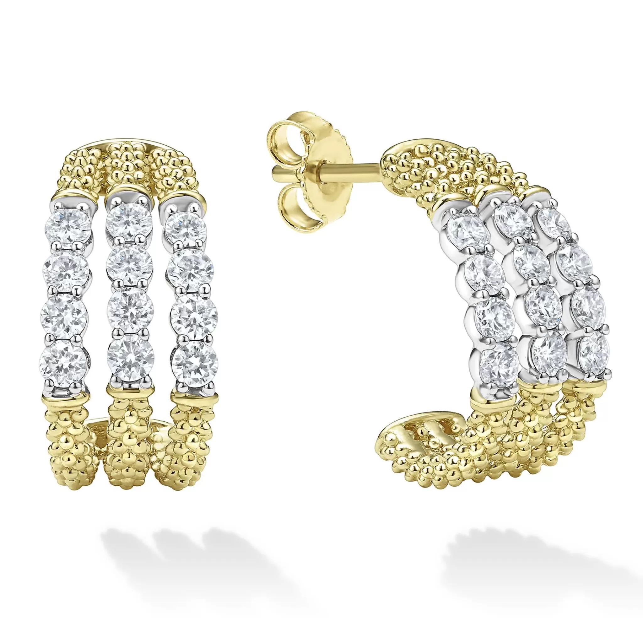 Outlet LAGOS Superfine Diamond Hoop Earrings