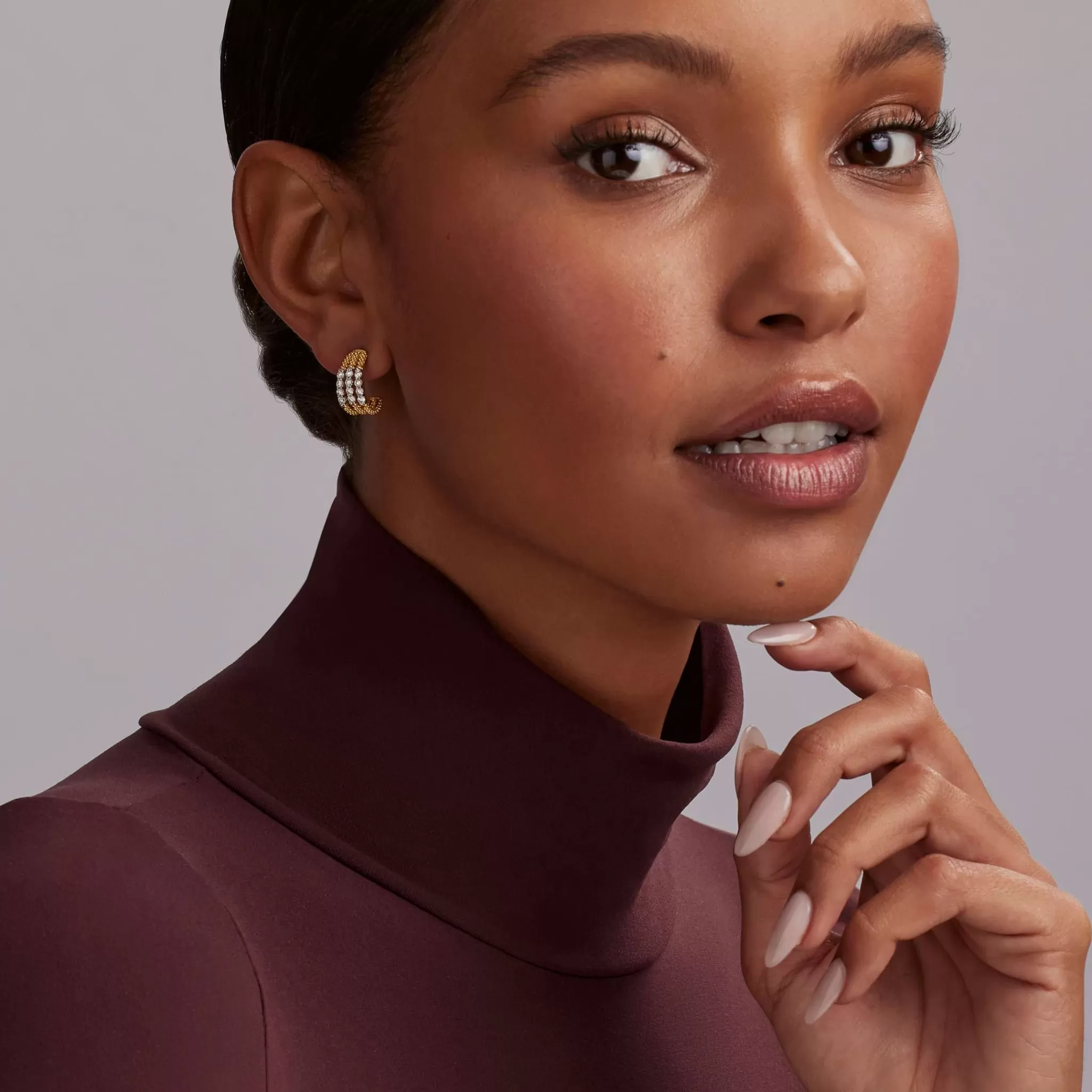 Outlet LAGOS Superfine Diamond Hoop Earrings