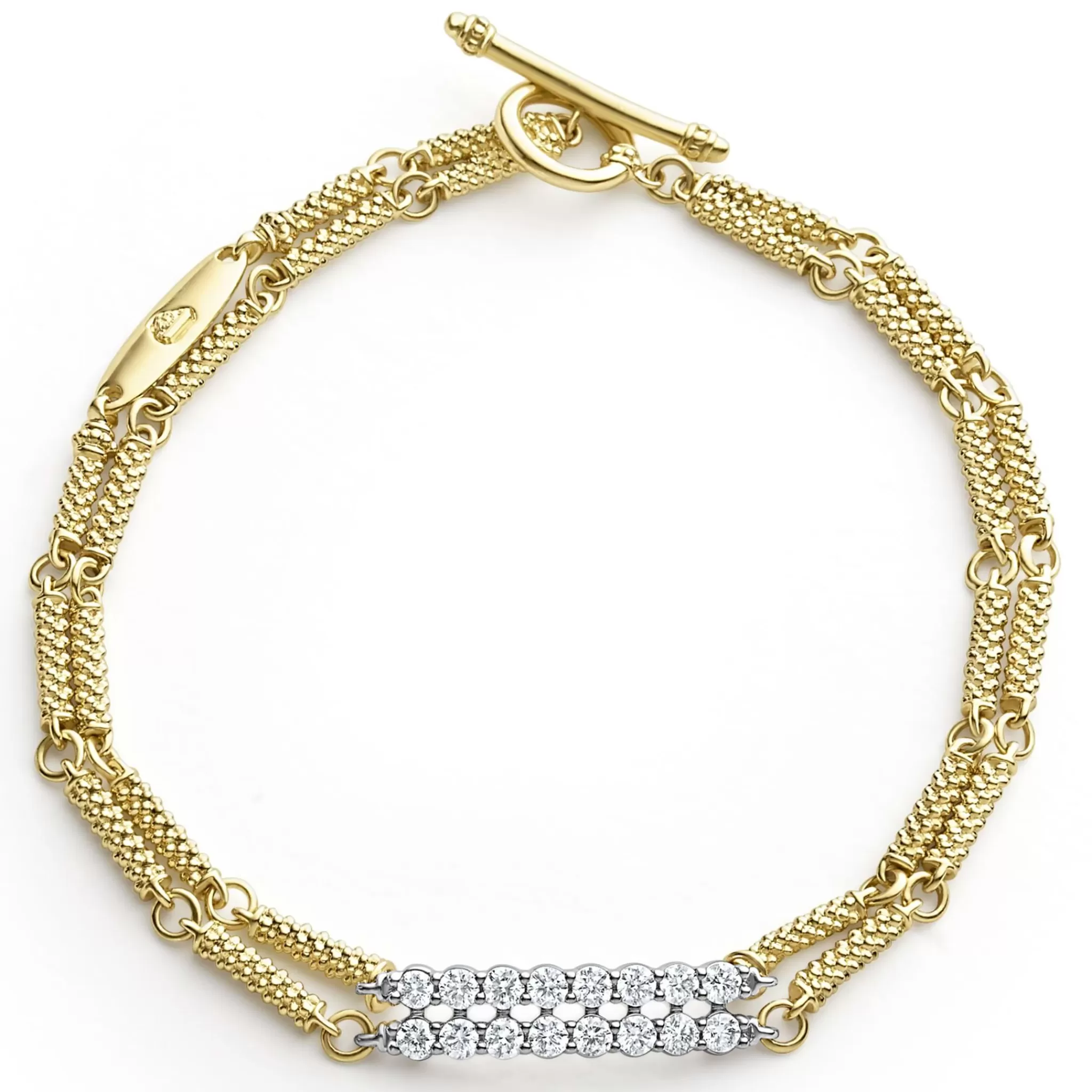 New LAGOS Superfine Double Link Diamond Bracelet