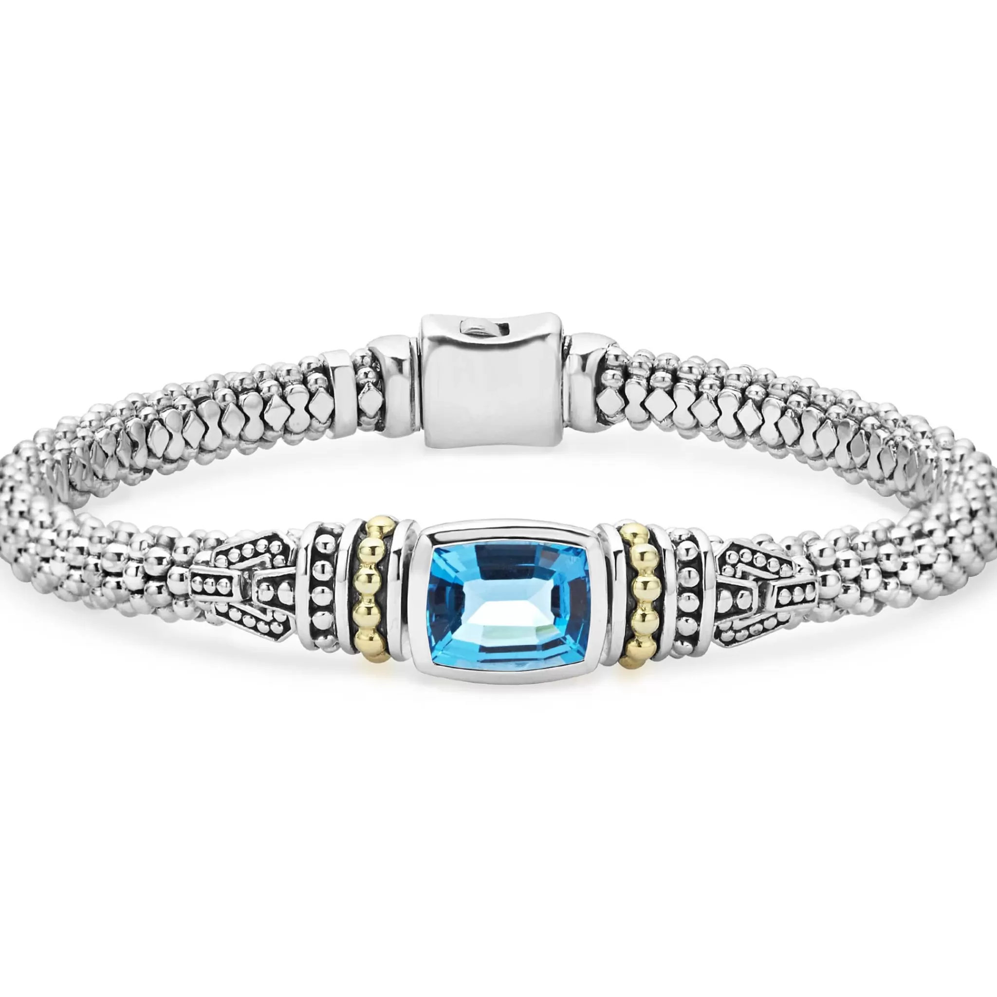 Hot LAGOS Swiss Blue Topaz Caviar Bracelet | 6Mm