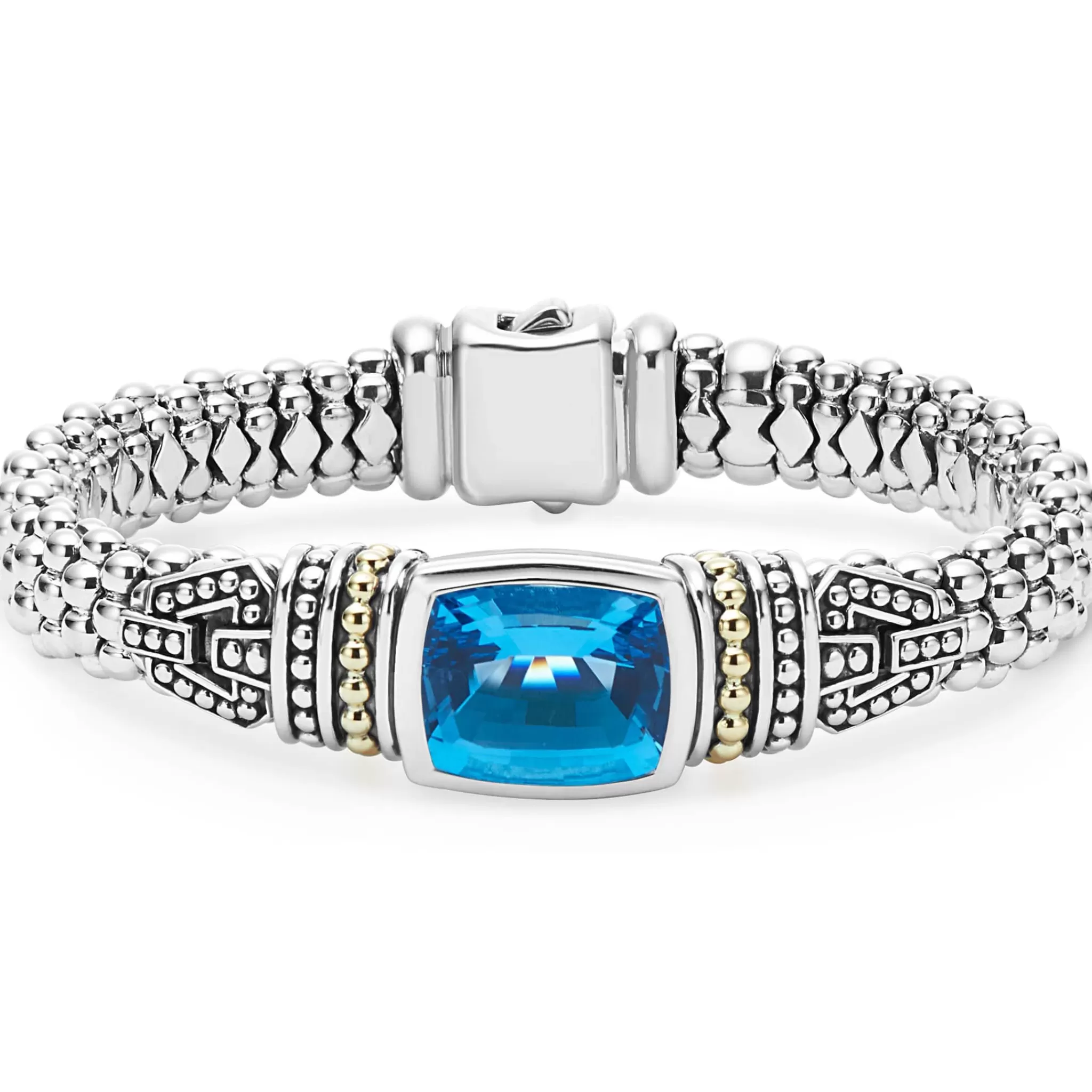 Cheap LAGOS Swiss Blue Topaz Caviar Bracelet | 9Mm