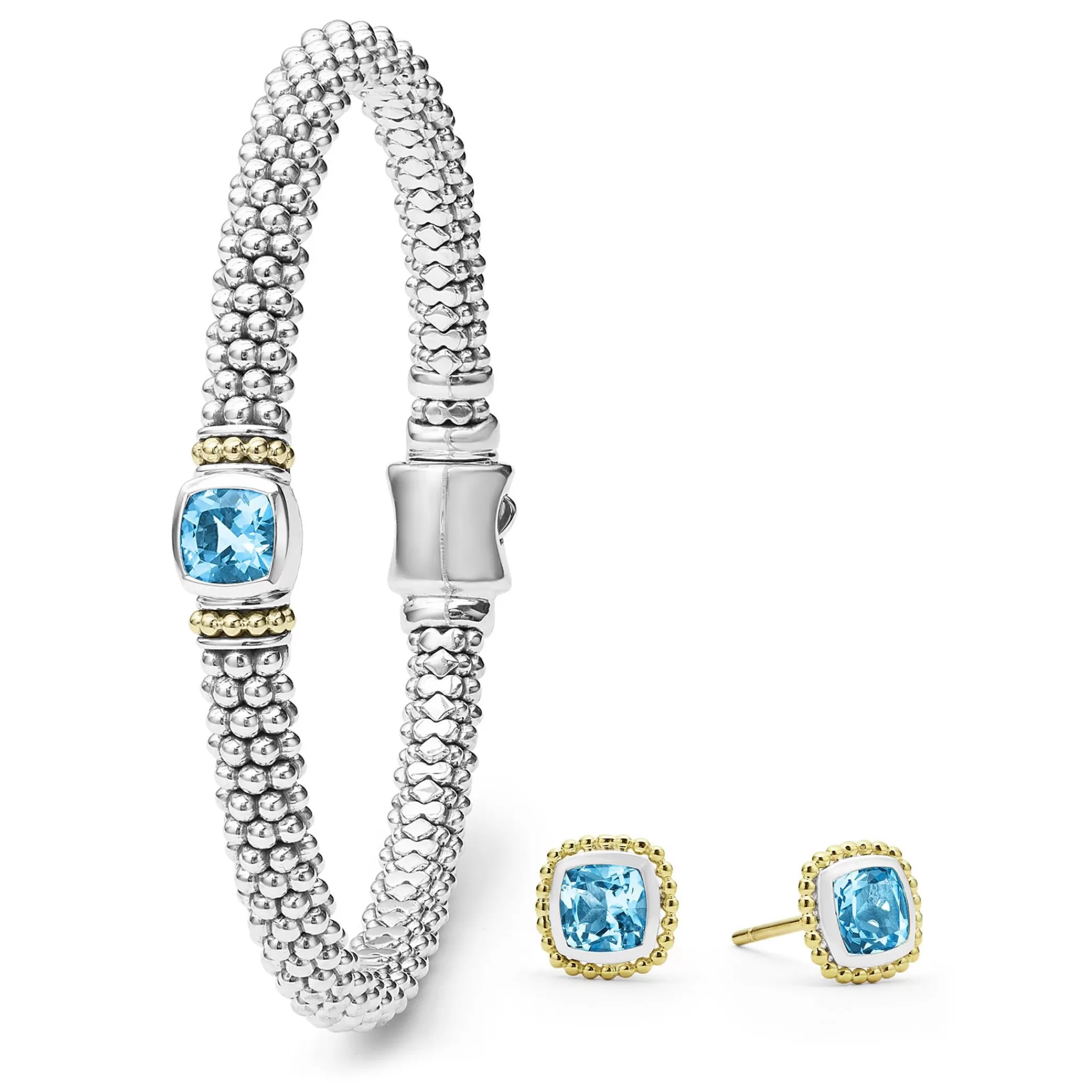 Shop LAGOS Swiss Blue Topaz Caviar Gift Set