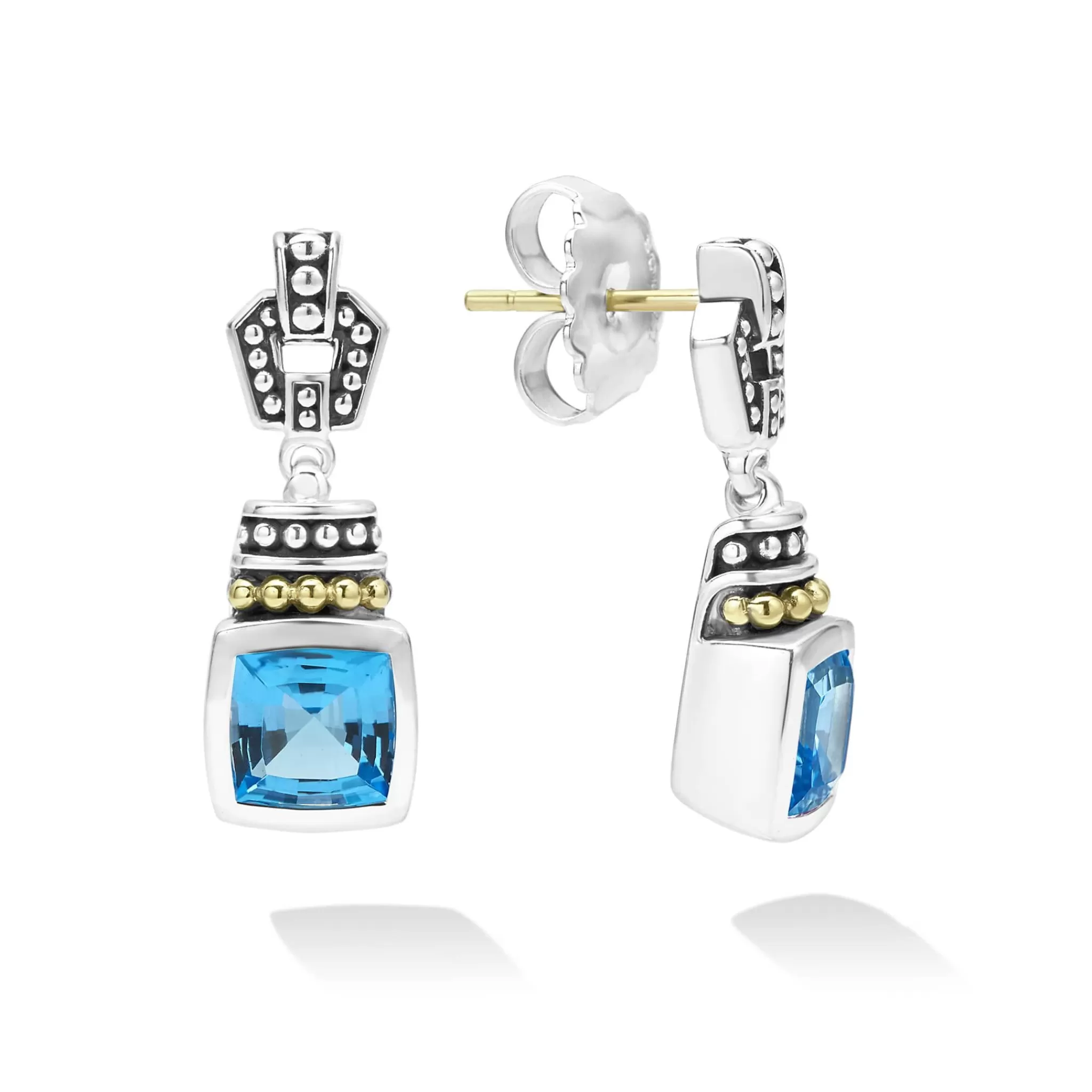 Hot LAGOS Swiss Blue Topaz Drop Earrings