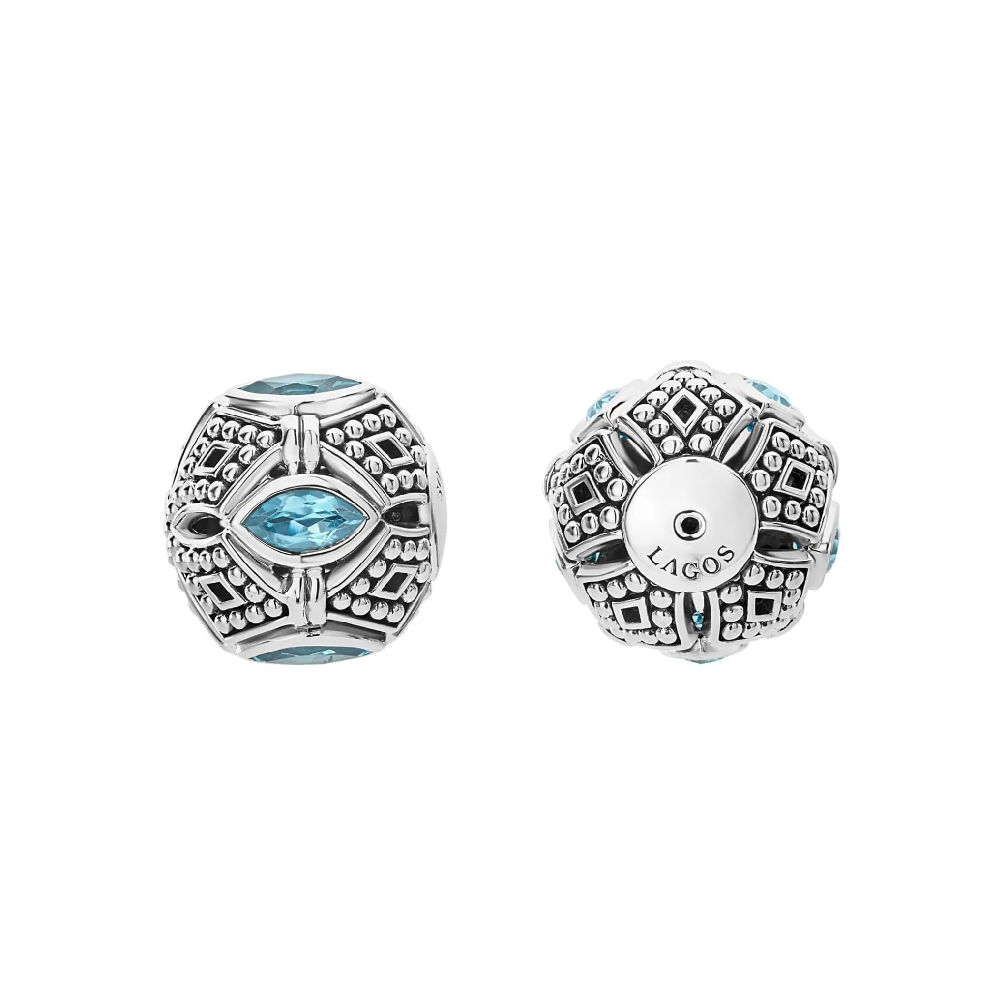 New LAGOS Swiss Blue Topaz Earring Backs