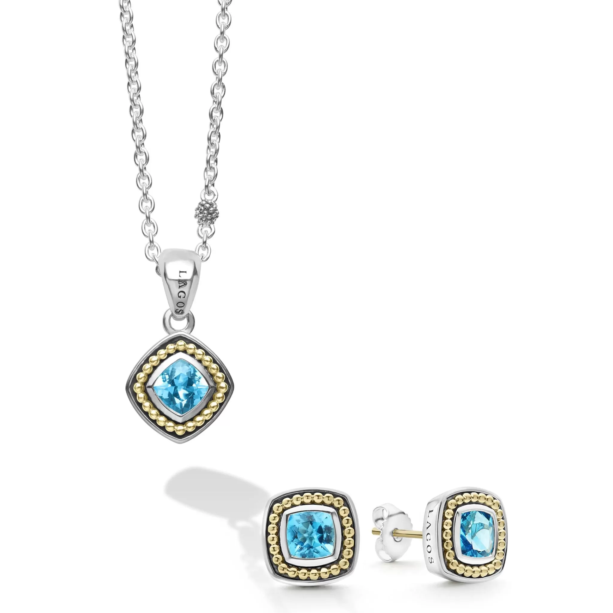 Hot LAGOS Swiss Blue Topaz Gift Set