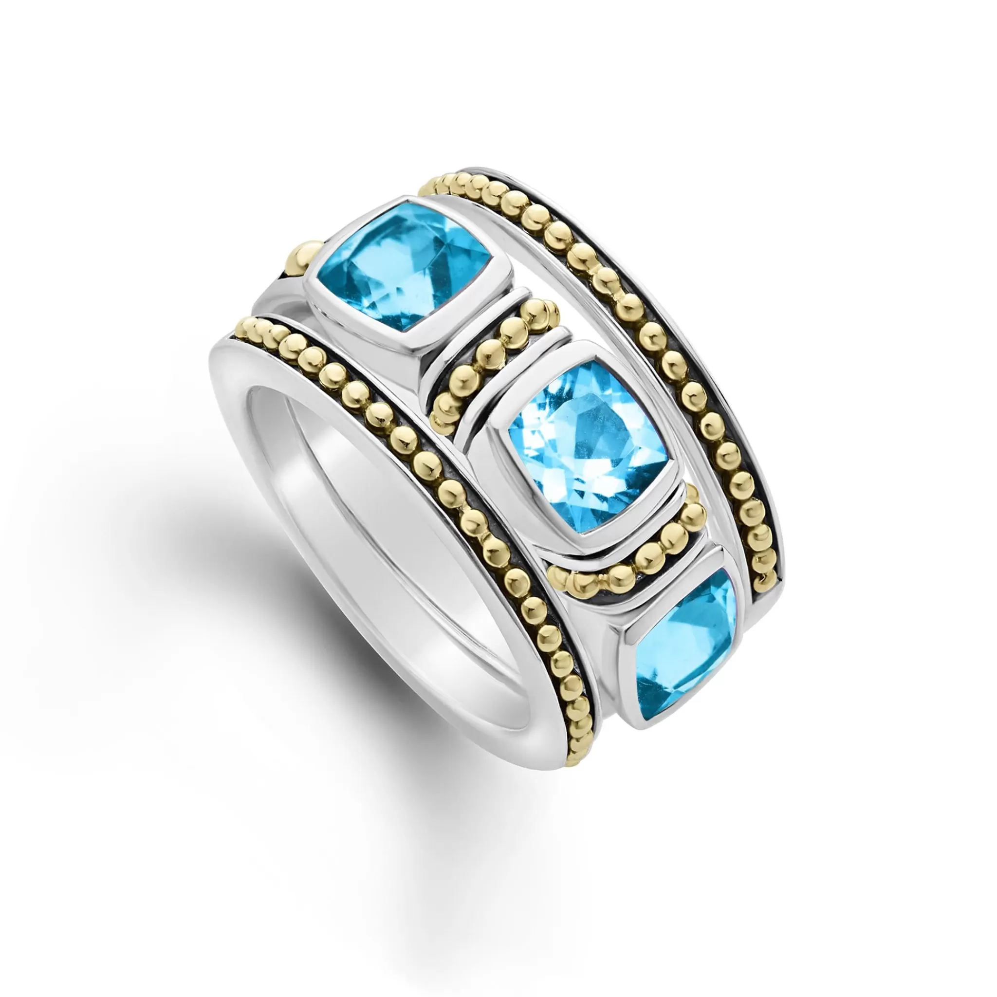 Cheap LAGOS Swiss Blue Topaz Stacking Rings