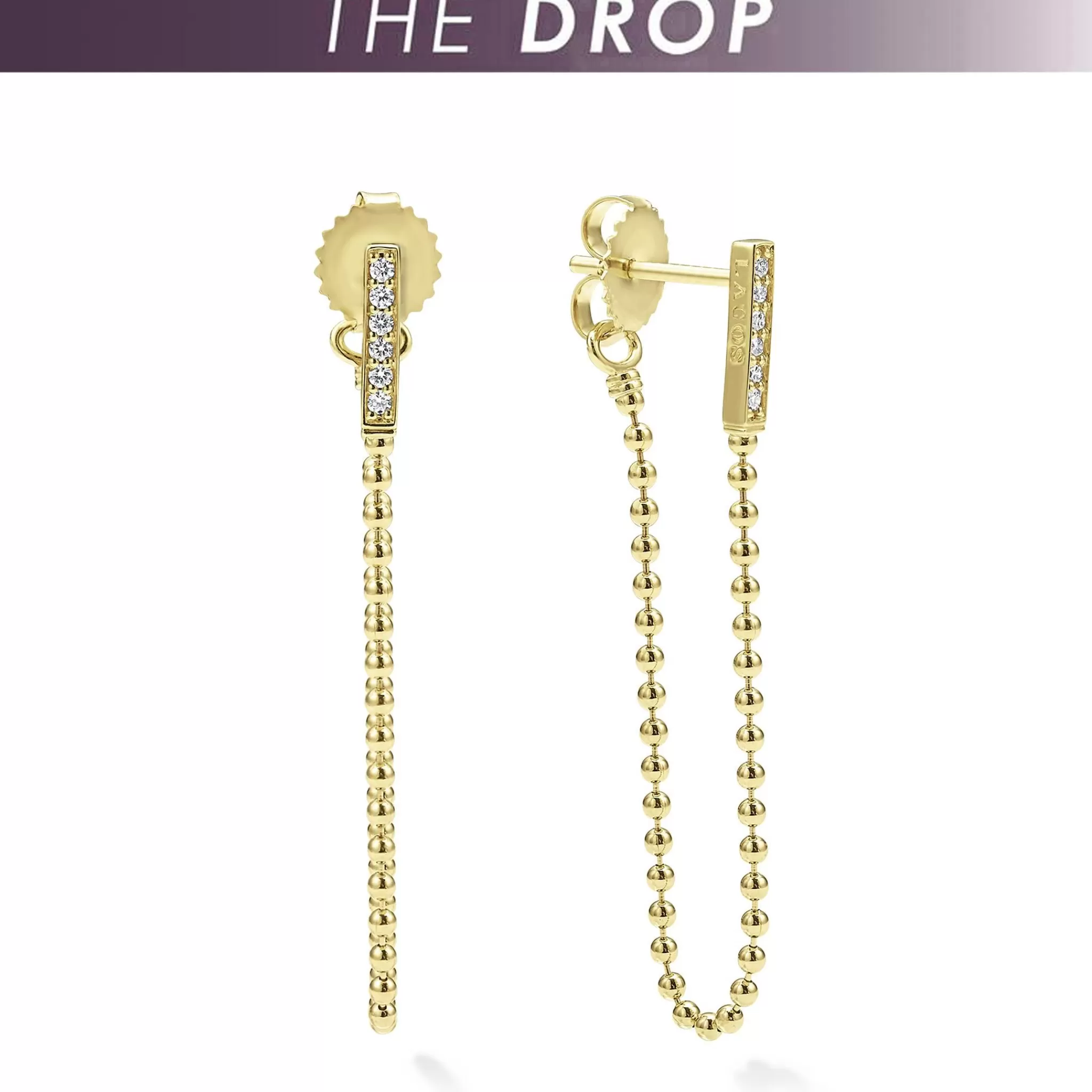 Sale LAGOS The Drop 18K Gold And Diamond Drop Earrings