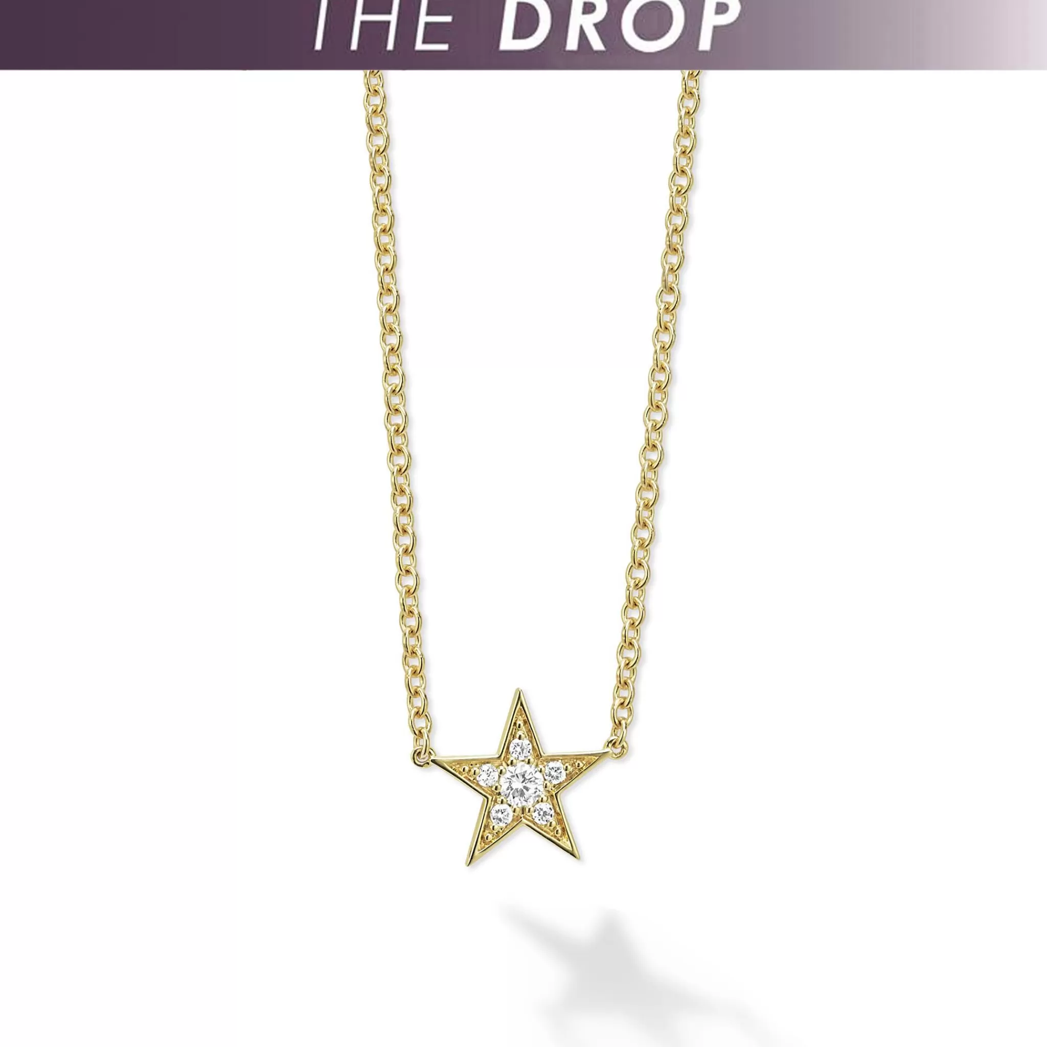 New LAGOS The Drop 18K Gold And Diamond Star Chain Necklace