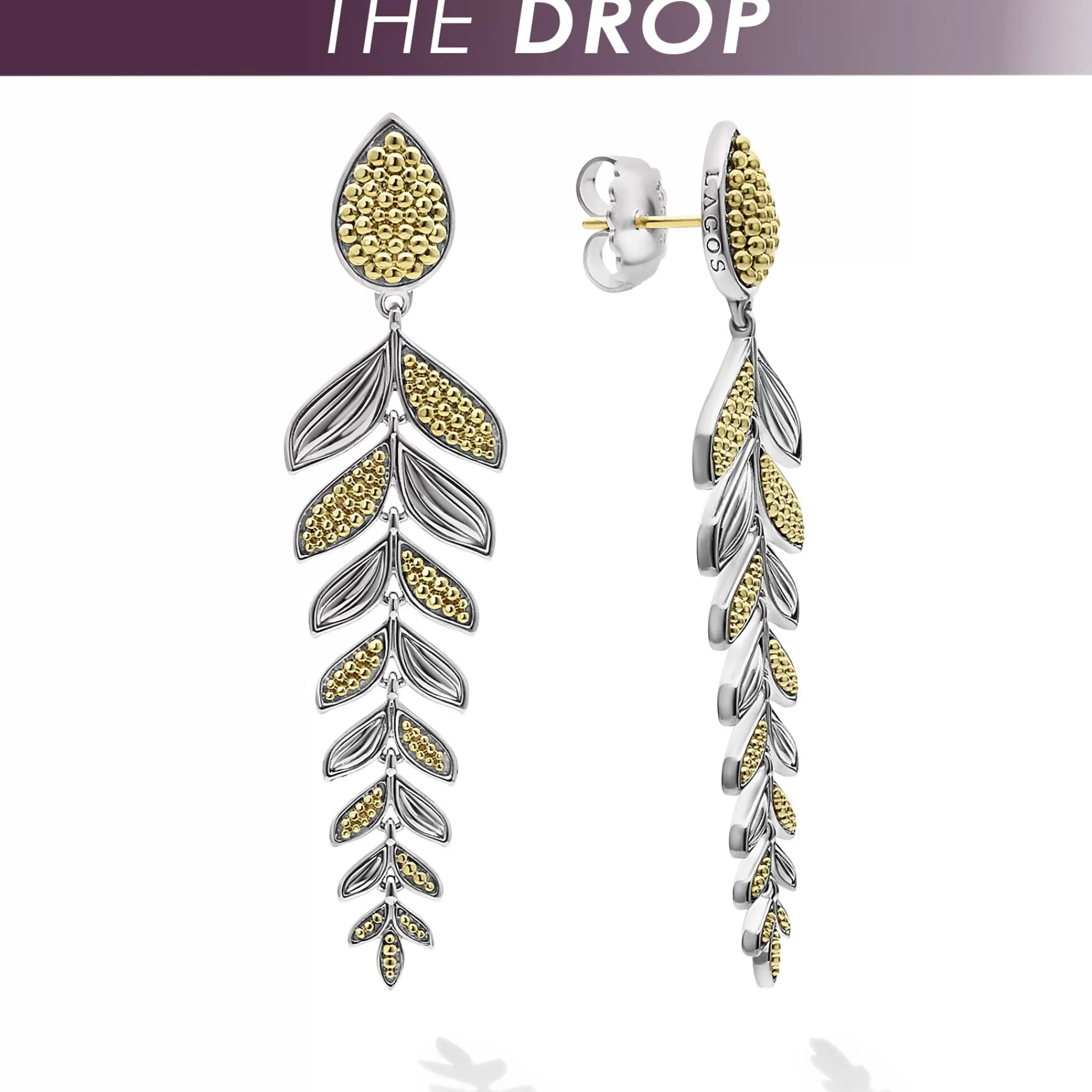 Flash Sale LAGOS The Drop Two Tone Tiered Leaf Earrings