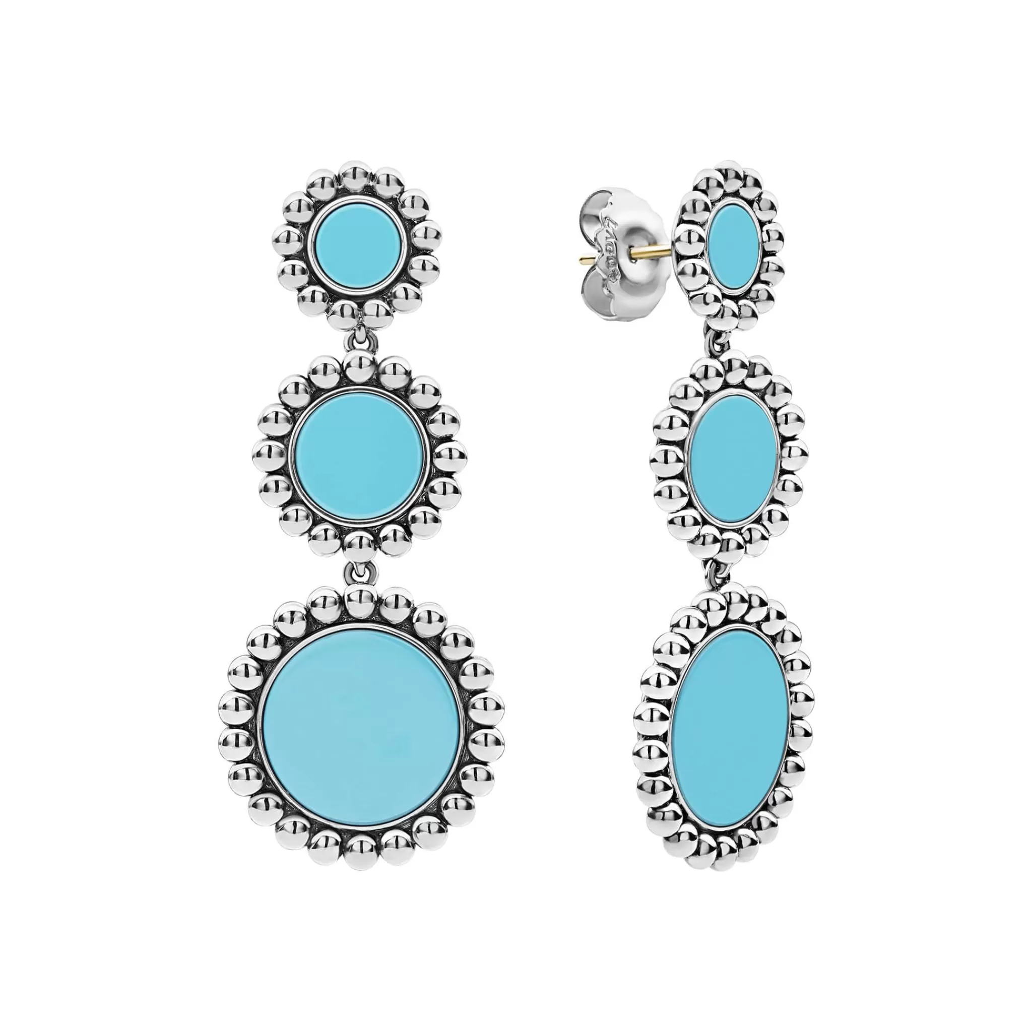 Outlet LAGOS Three Ceramic Circle Drop Earrings