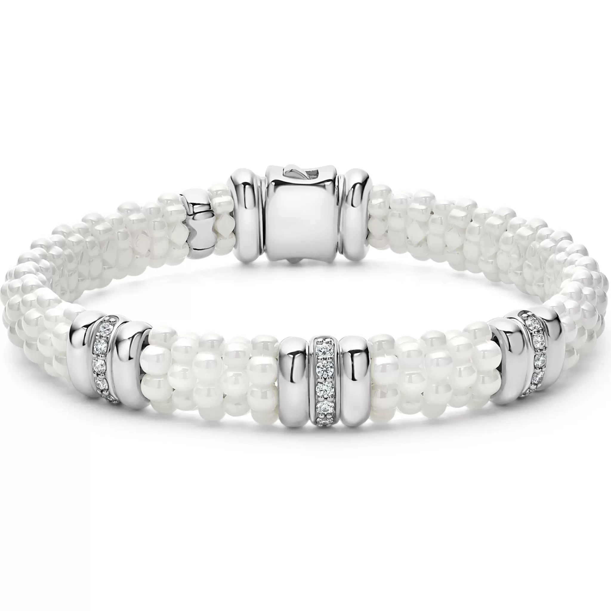 Online LAGOS Three Station Ceramic Diamond Bracelet | 9Mm