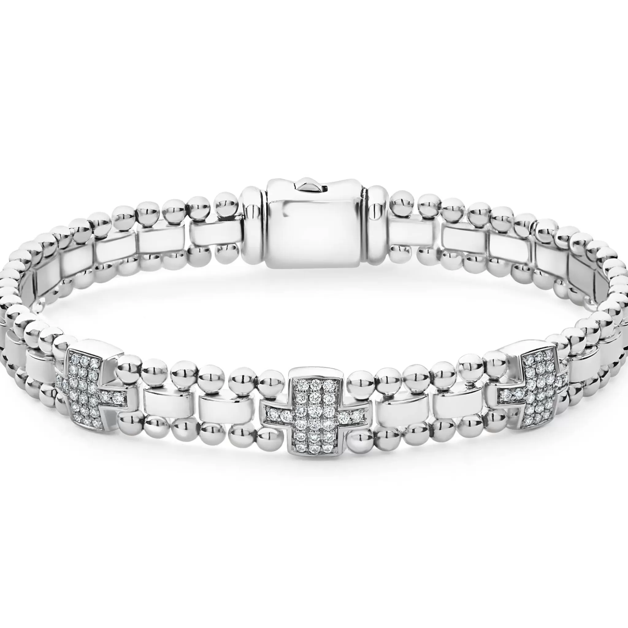 Discount LAGOS Three Station Diamond Link Bracelet