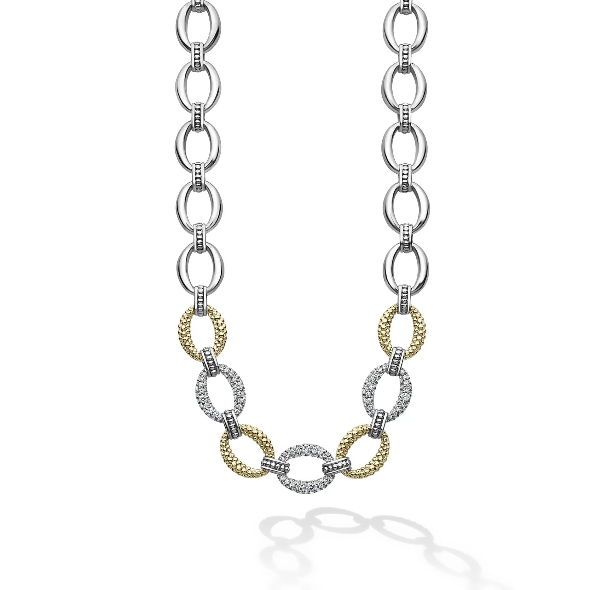 Outlet LAGOS Three Station Diamond Link Necklace