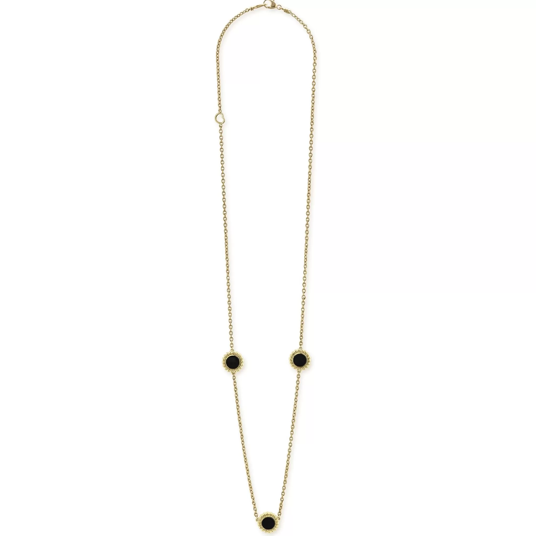 Discount LAGOS Three Station Round Onyx Necklace