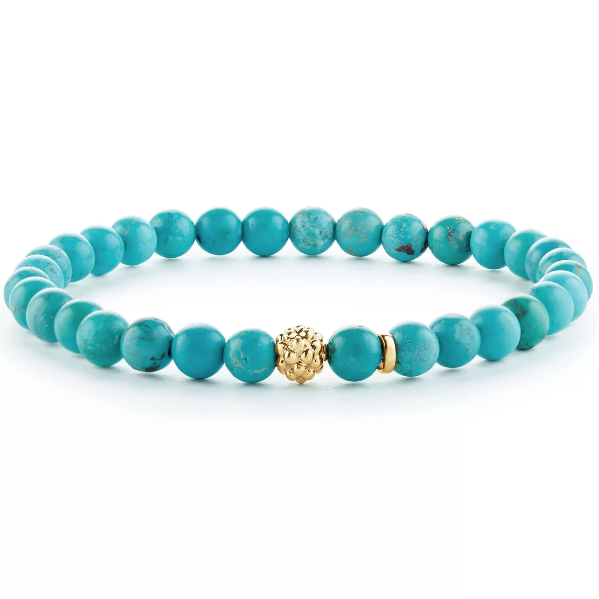 Best LAGOS Turquoise Gold Station Bead Bracelet