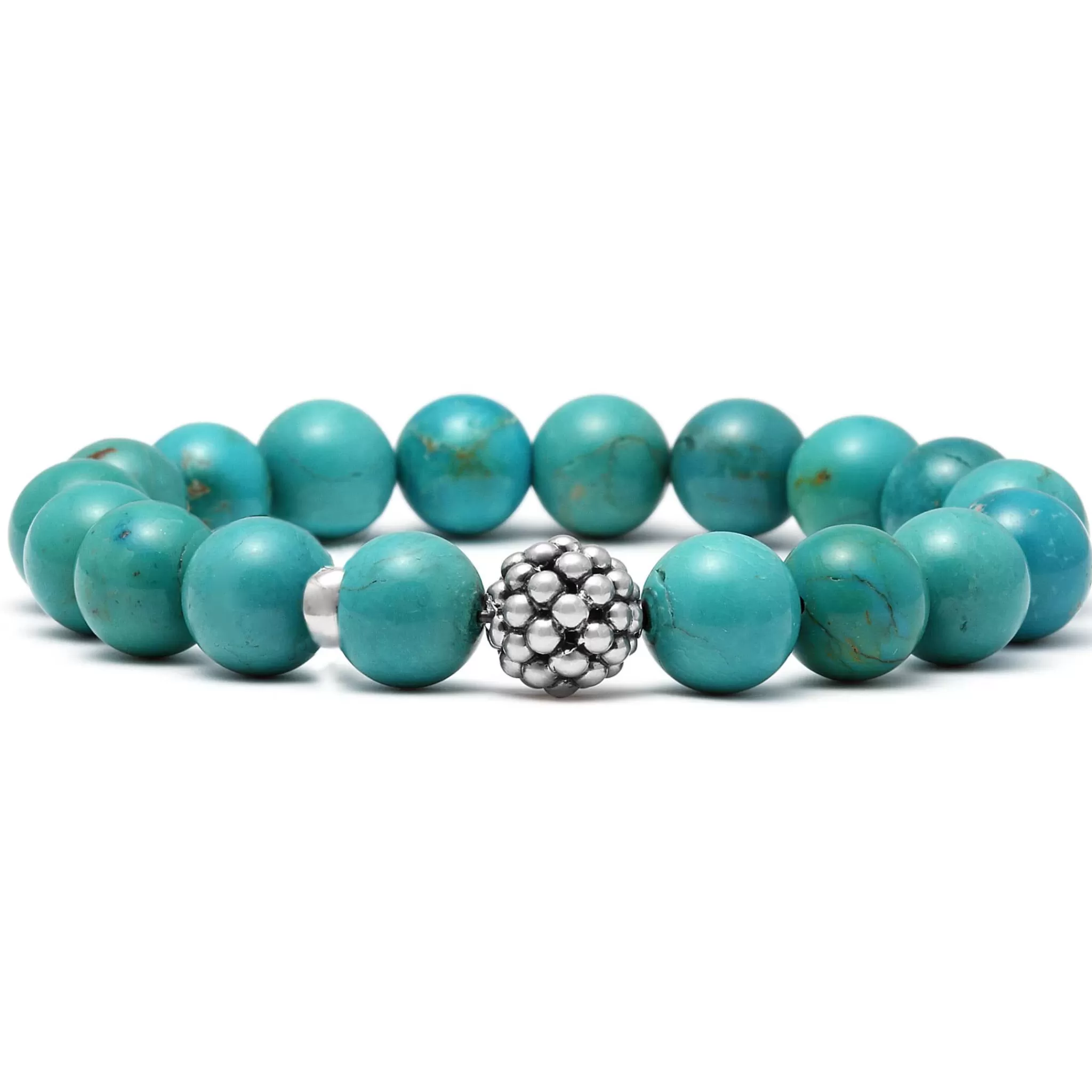 Flash Sale LAGOS Turquoise Silver Station Bead Bracelet