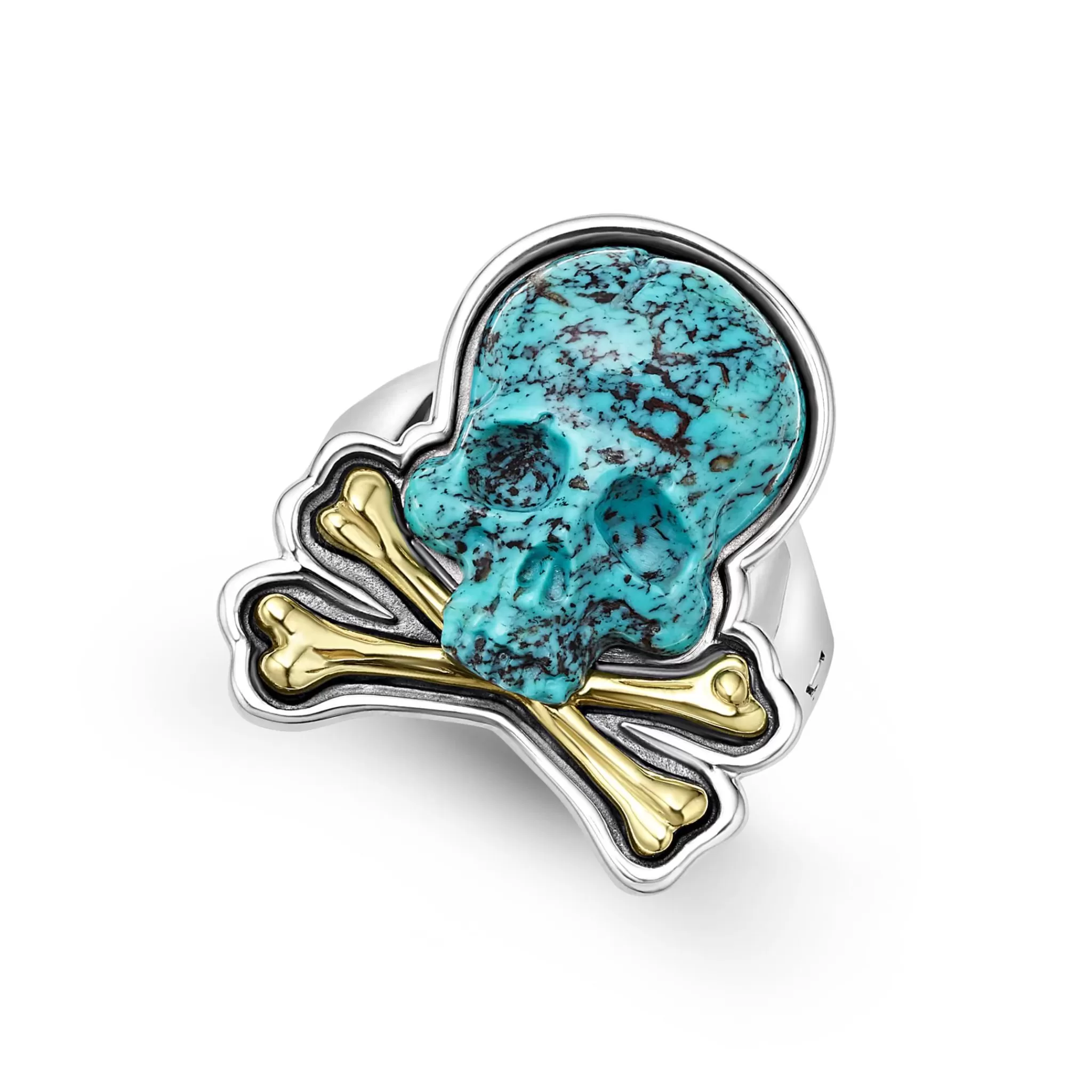 Discount LAGOS Turquoise Skull And Bones Statement Ring