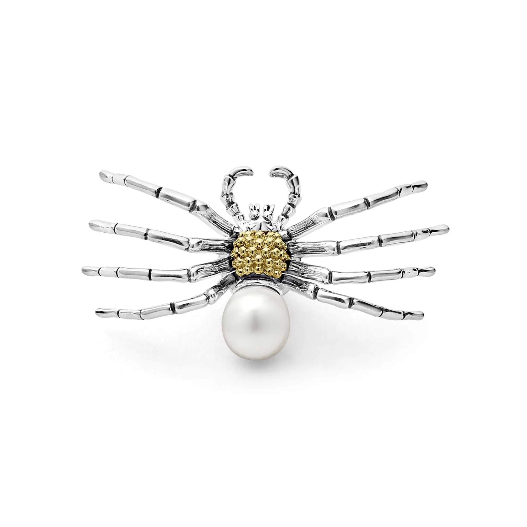 Clearance LAGOS Two Tone Pearl Spider Pin