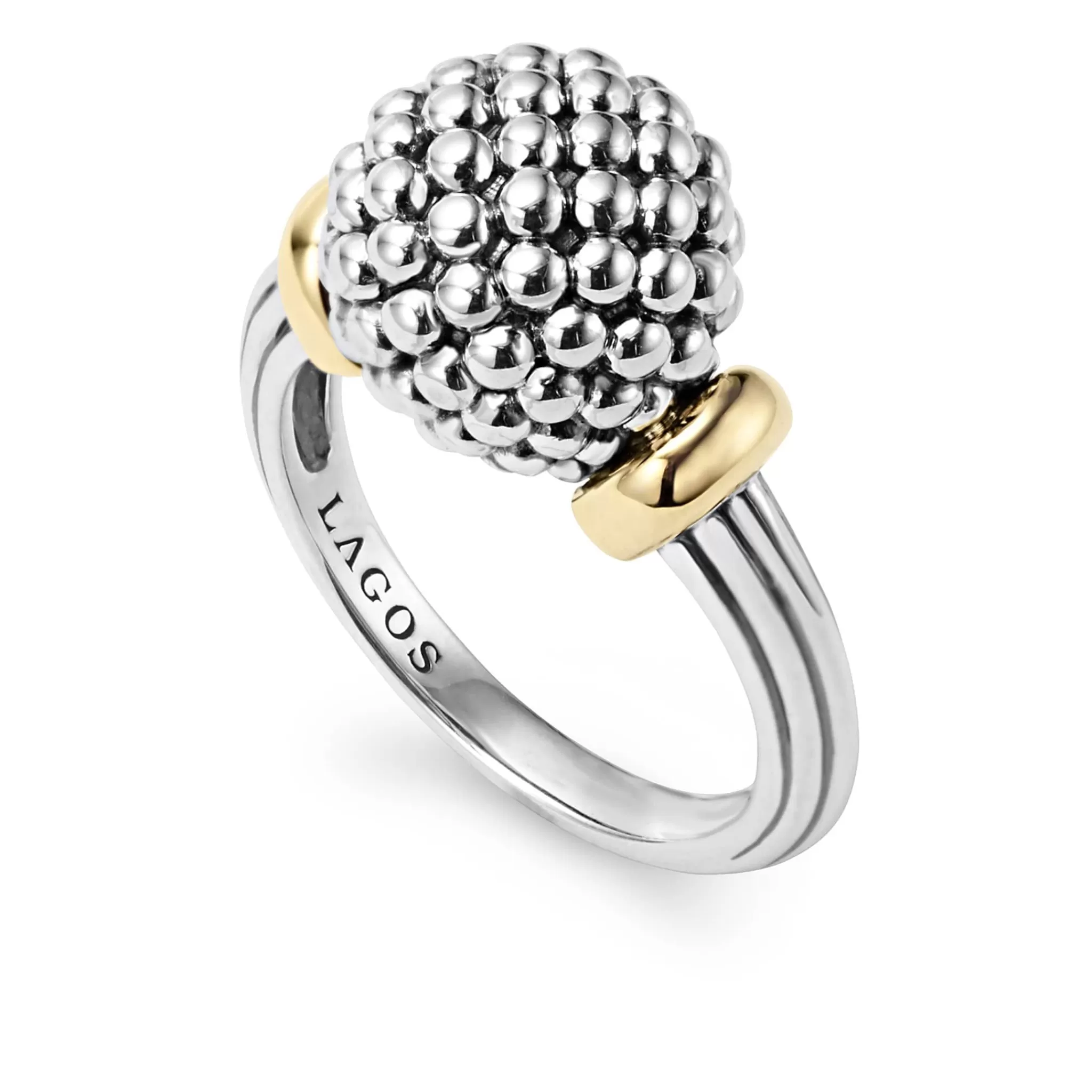 Flash Sale LAGOS Two-Tone Caviar Ball Ring