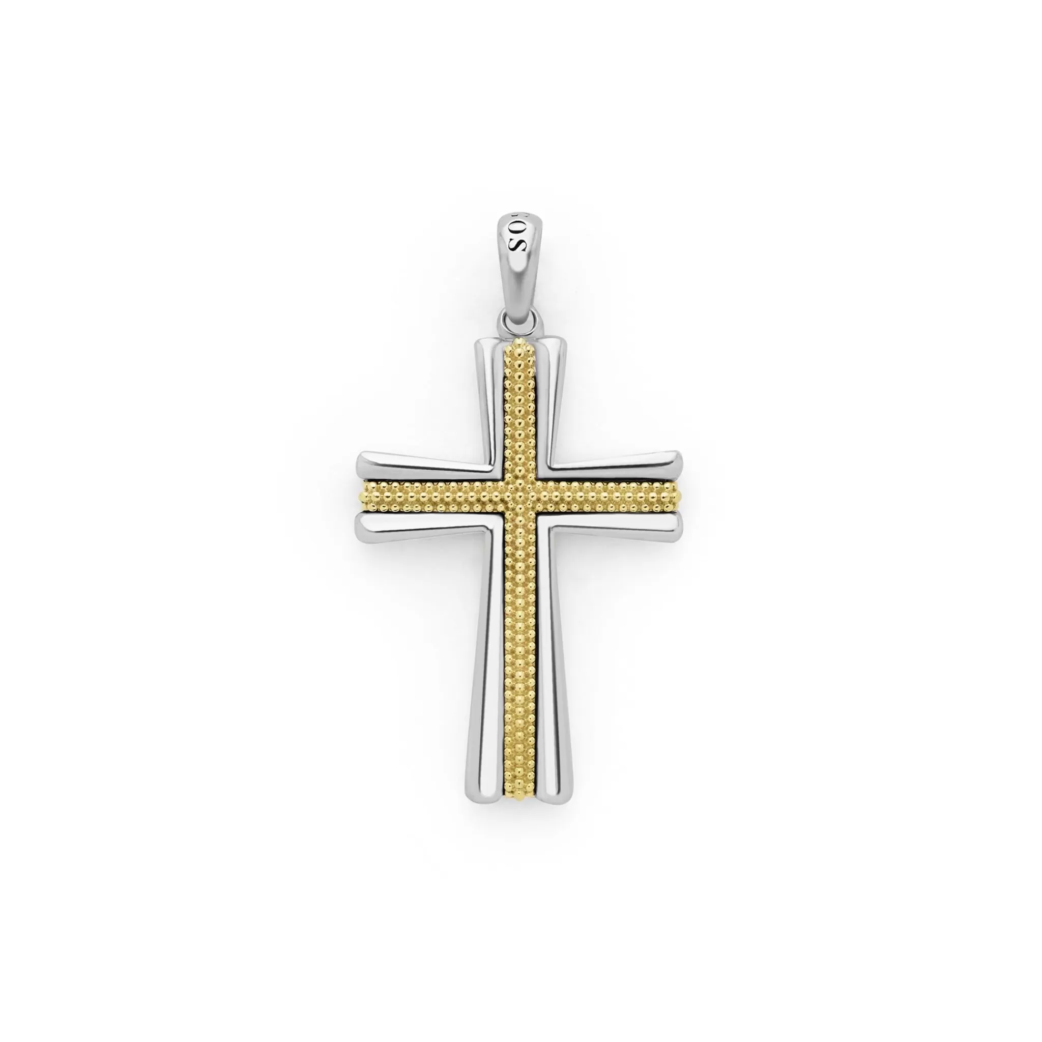 Flash Sale LAGOS Two-Tone Caviar Beaded Cross Amulet