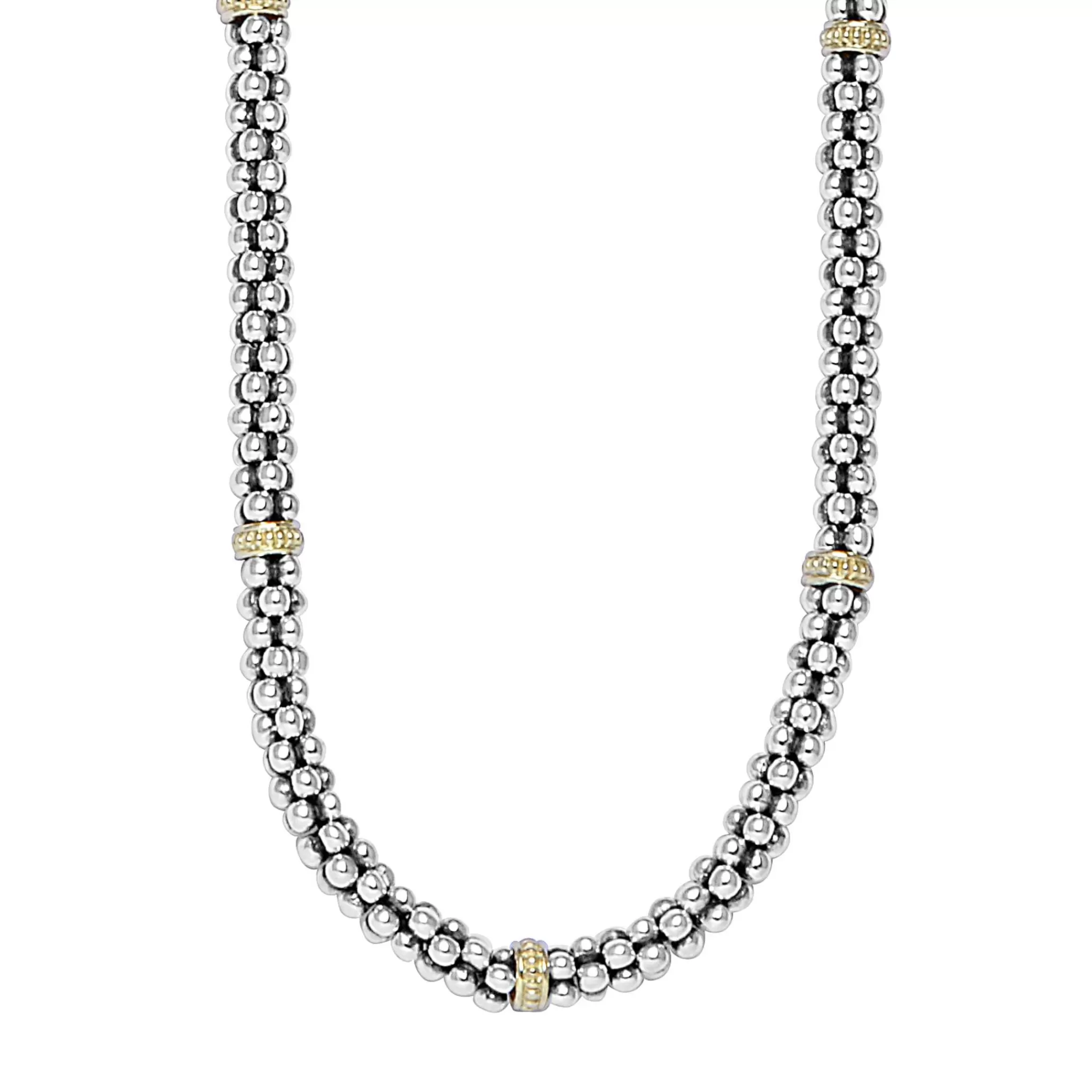 Discount LAGOS Two-Tone Caviar Beaded Necklace | 5Mm