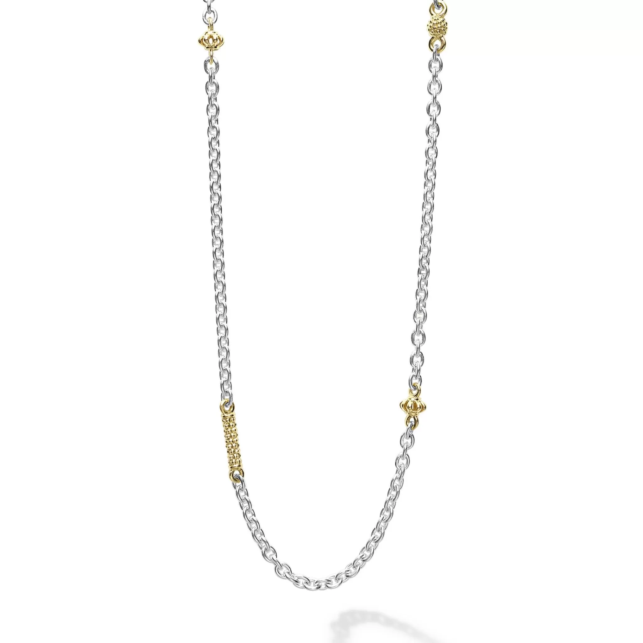 Fashion LAGOS Two-Tone Caviar Chain Necklace