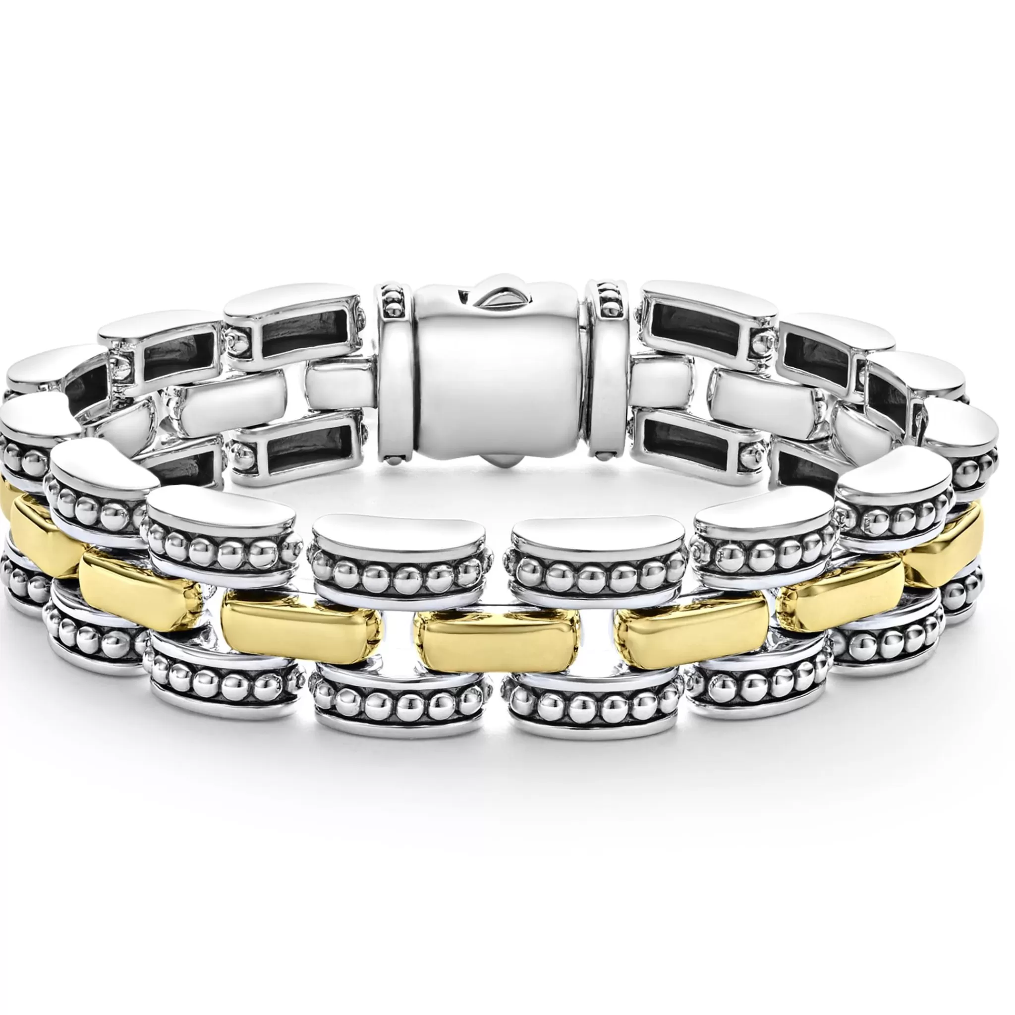 Discount LAGOS Two-Tone Caviar Link Bracelet