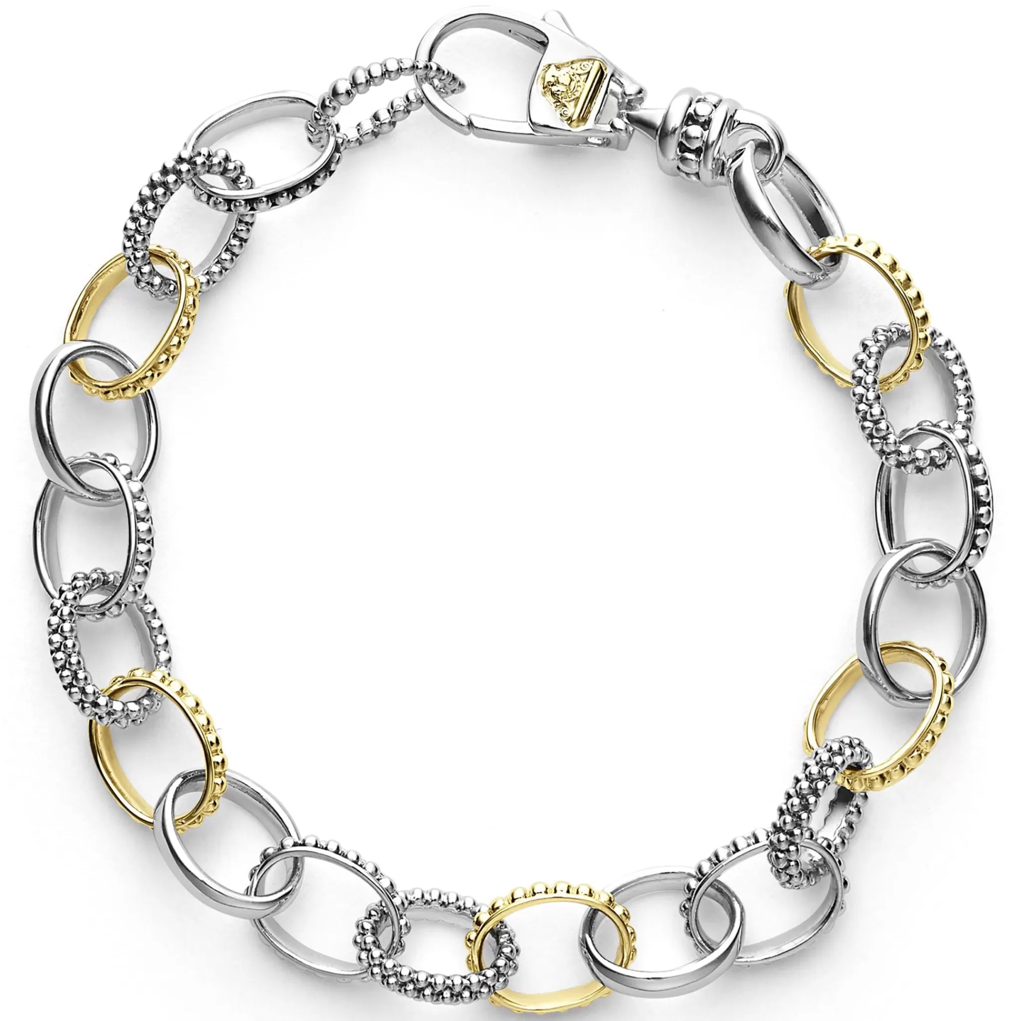 Best Sale LAGOS Two-Tone Caviar Link Bracelet