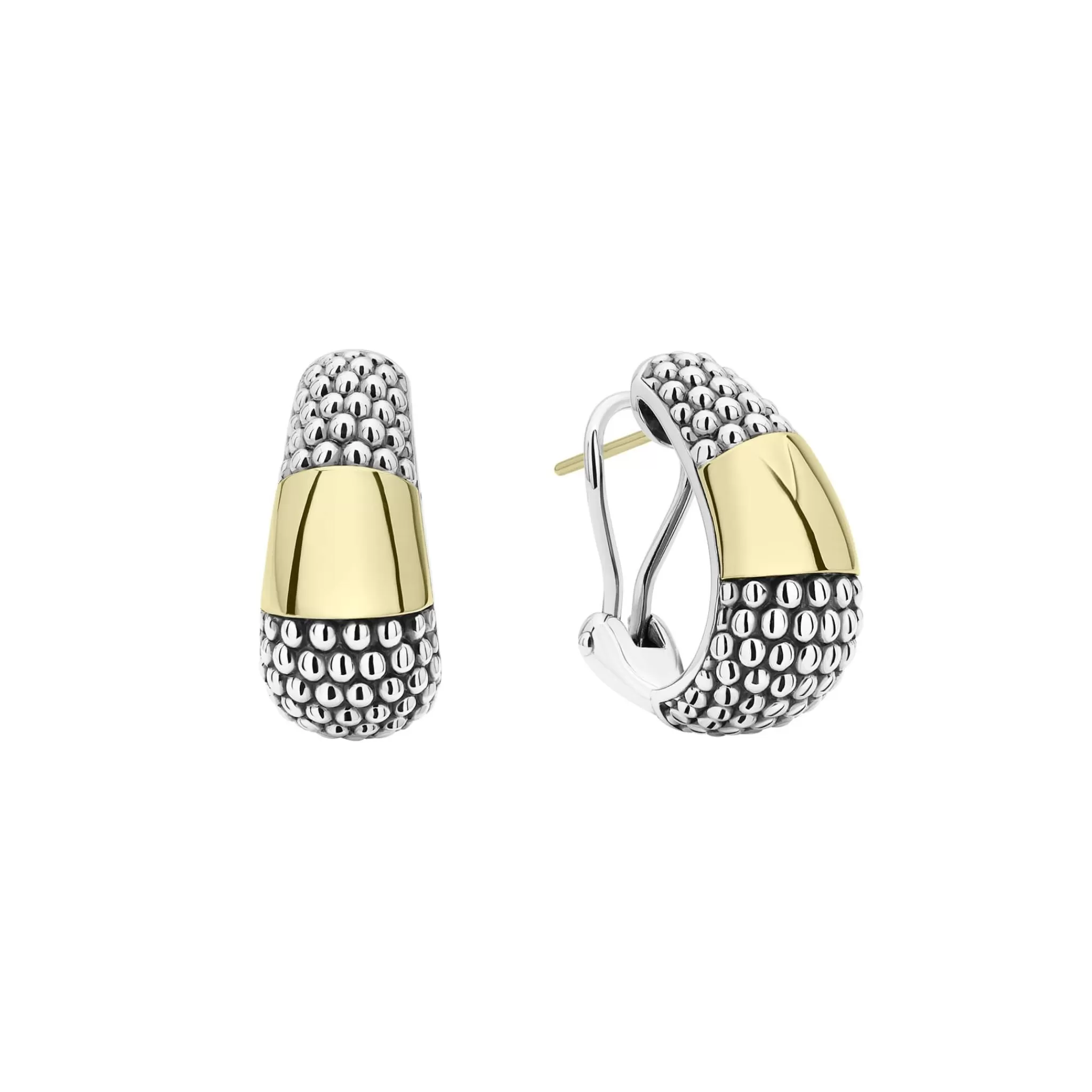 Discount LAGOS Two-Tone Caviar Omega Clip Earrings