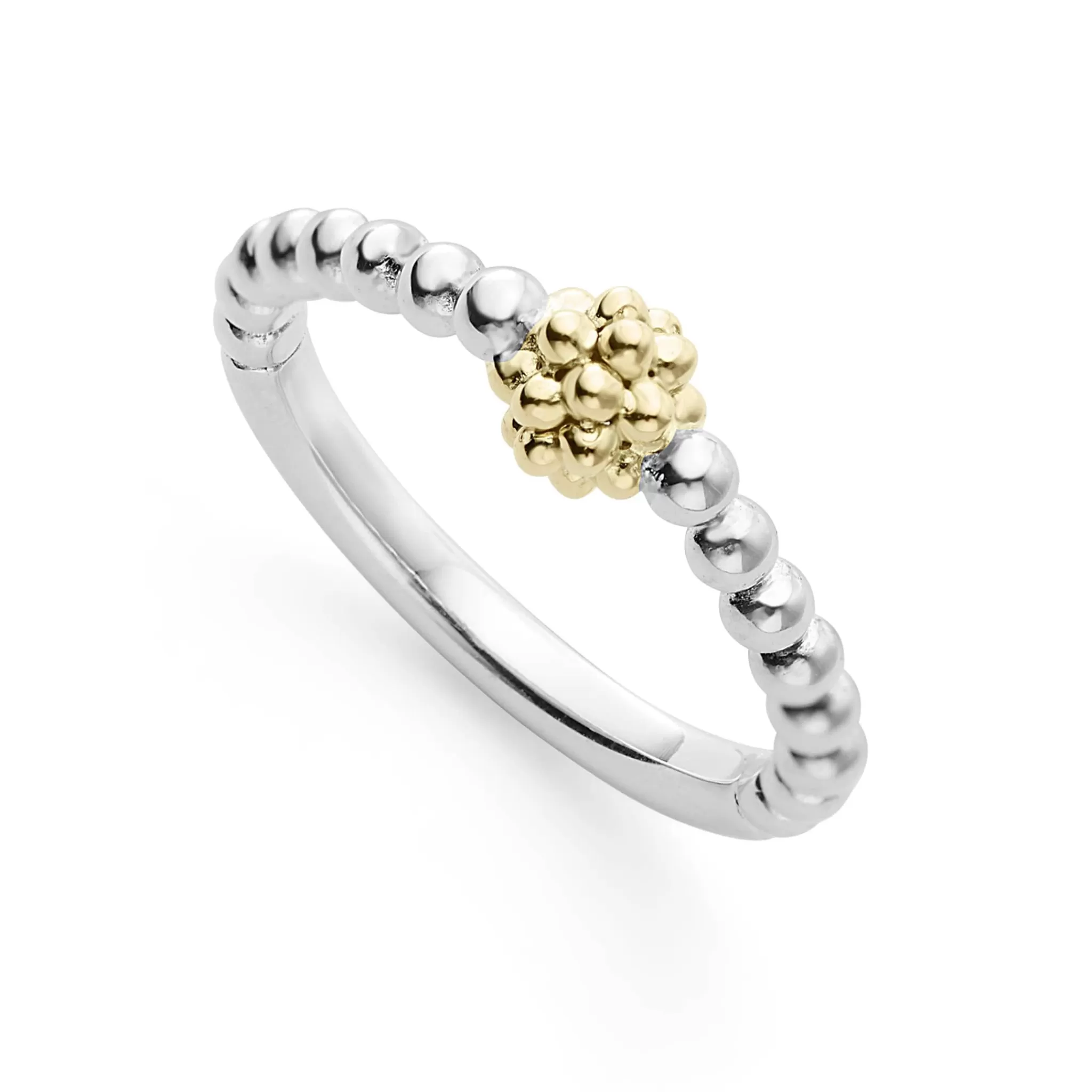 Cheap LAGOS Two-Tone Caviar Stacking Ring