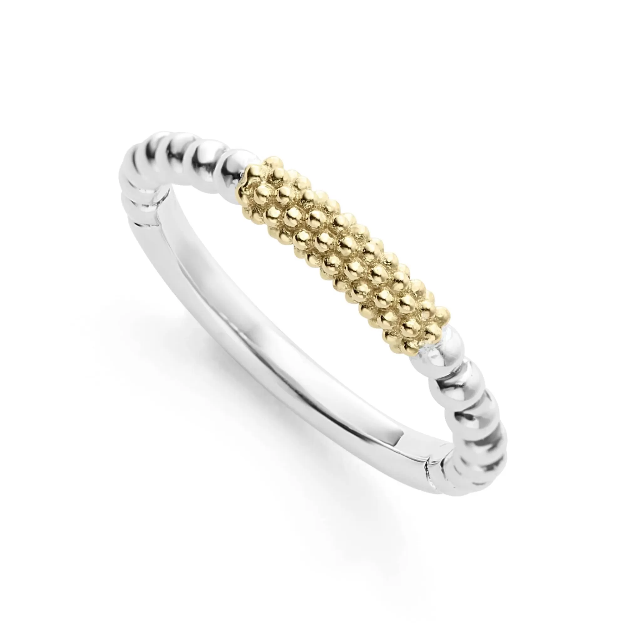 Flash Sale LAGOS Two-Tone Caviar Stacking Ring