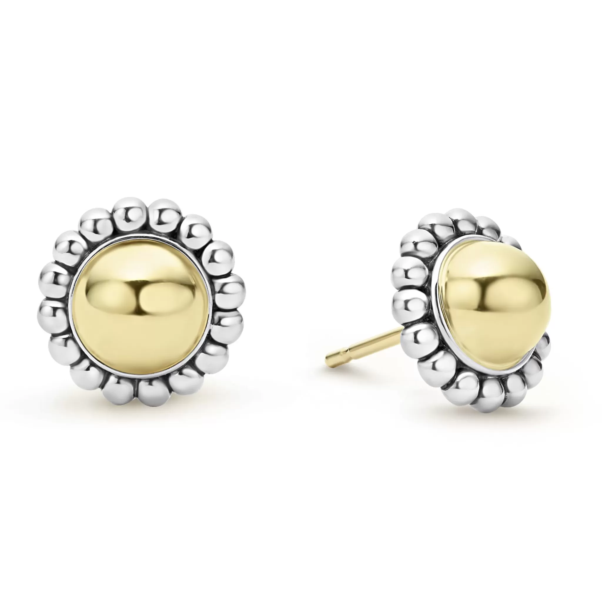 New LAGOS Two-Tone Caviar Stud Earrings