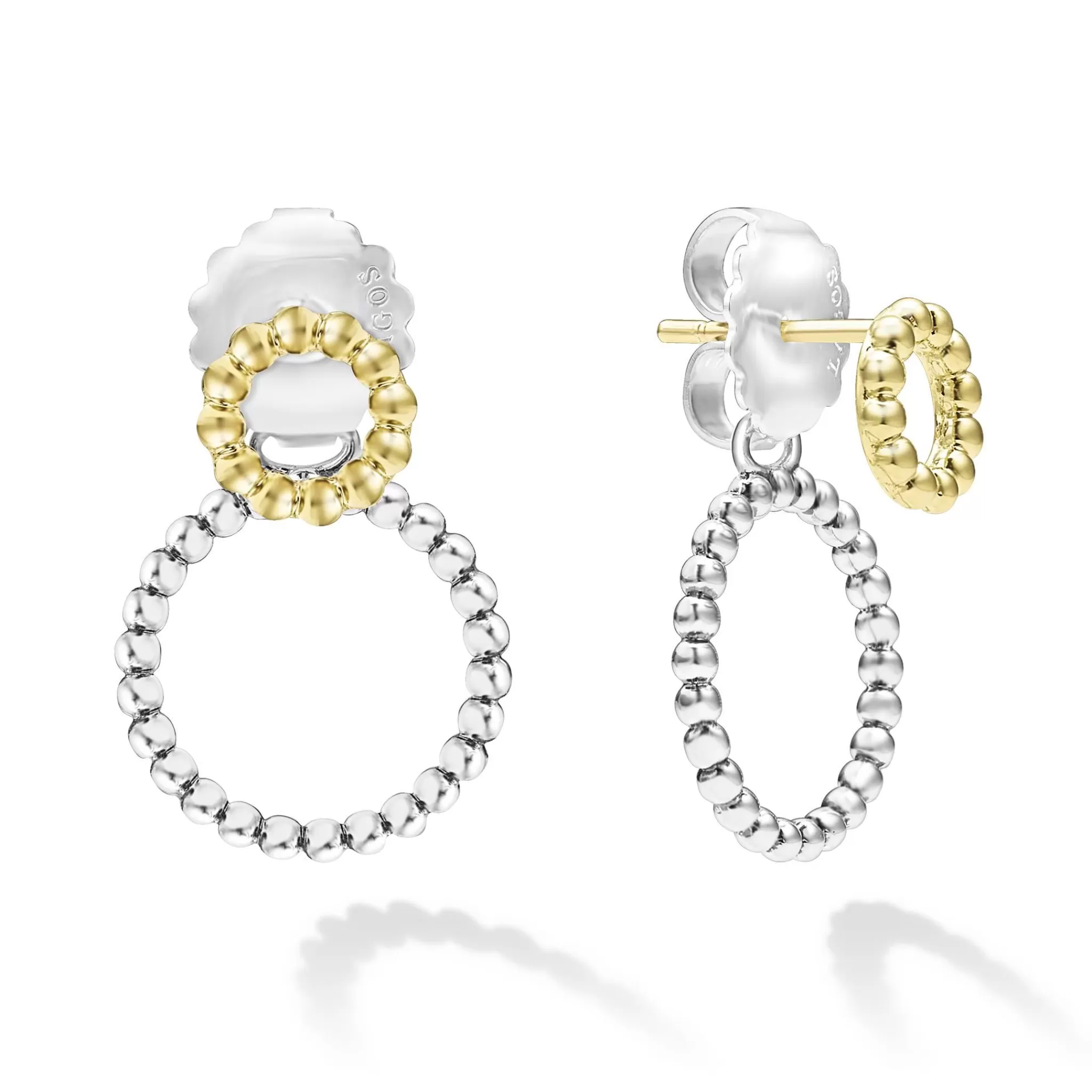 Discount LAGOS Two-Tone Circle Drop Earrings