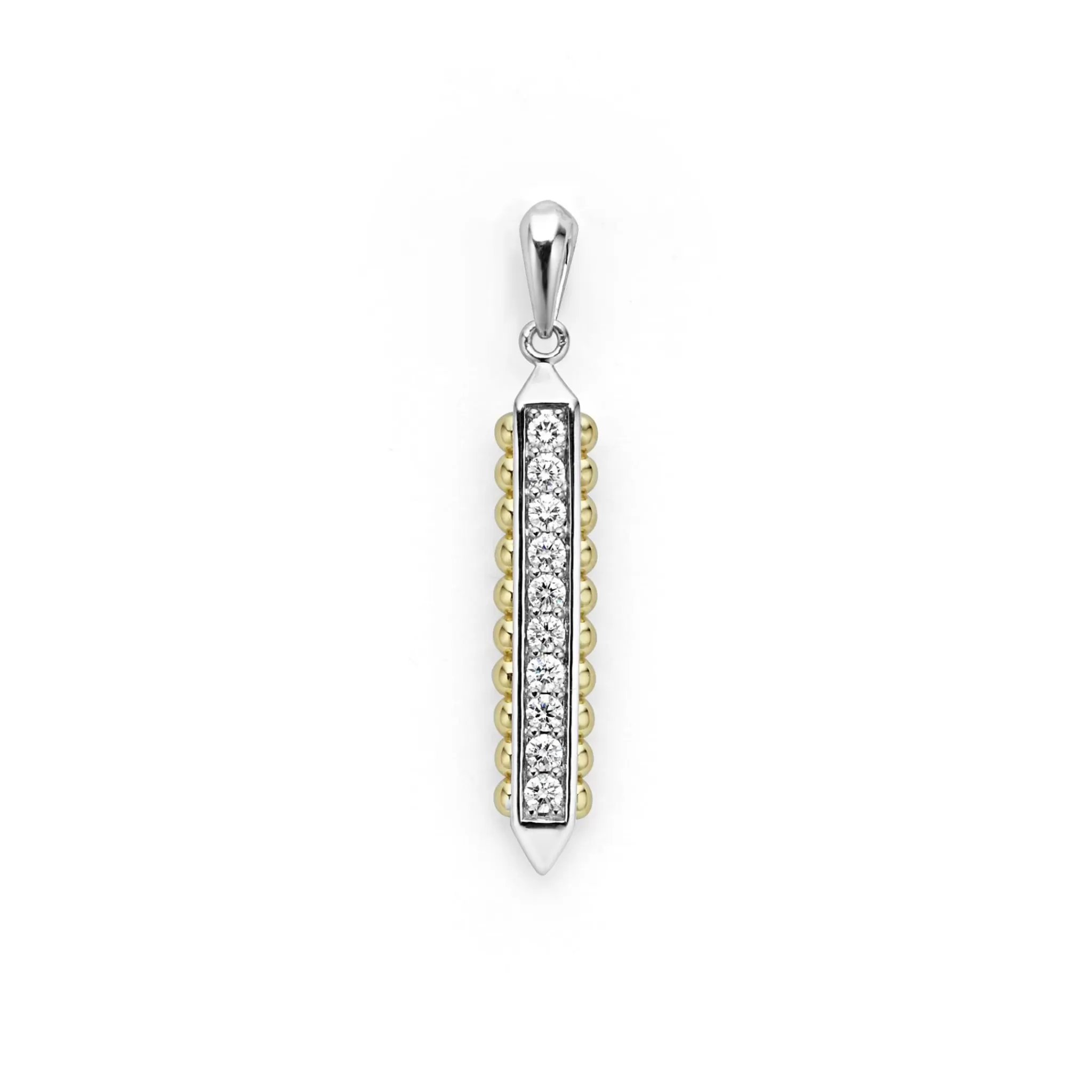 Clearance LAGOS Two-Tone Diamond Bar Amulet