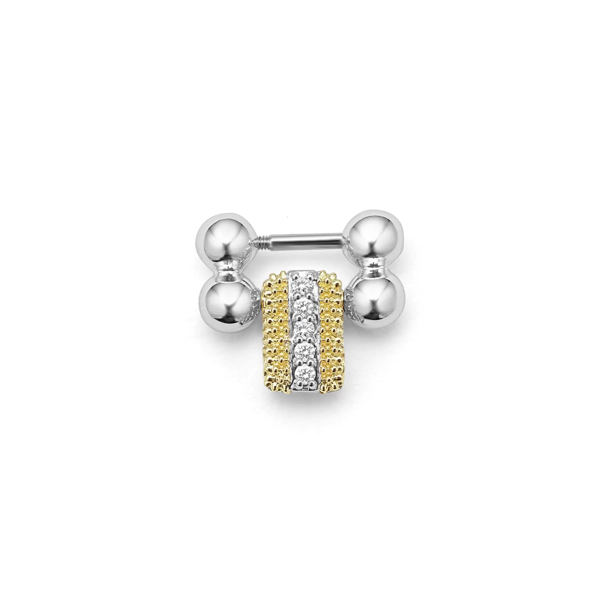 Shop LAGOS Two-Tone Diamond Caviar Beaded Link