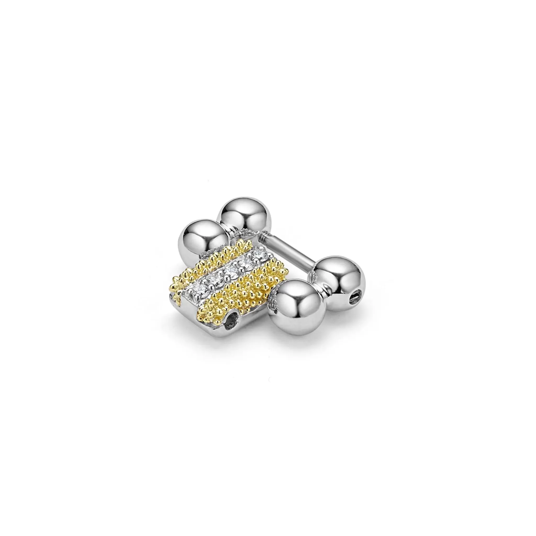 Shop LAGOS Two-Tone Diamond Caviar Beaded Link