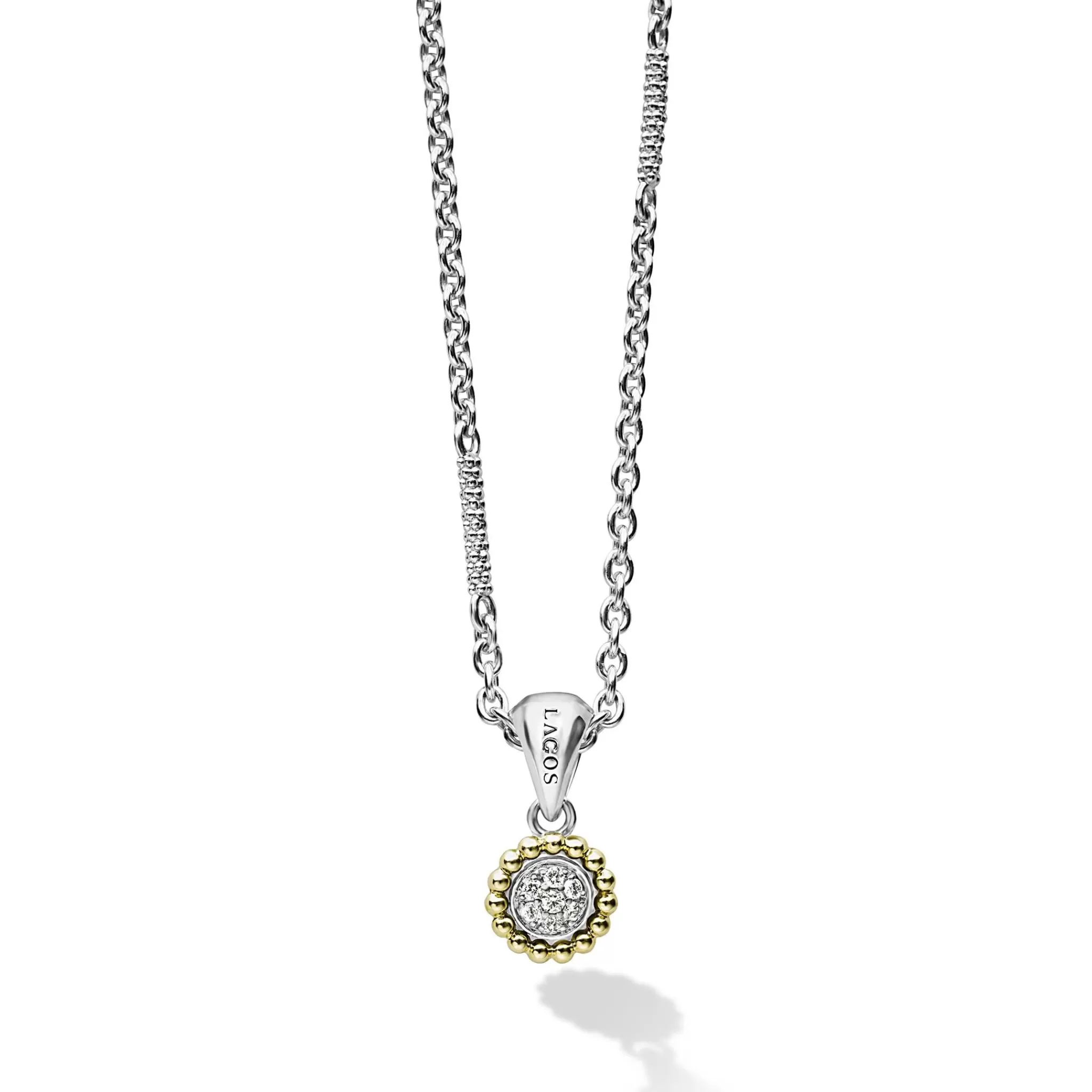 Fashion LAGOS Two-Tone Diamond Pendant Necklace