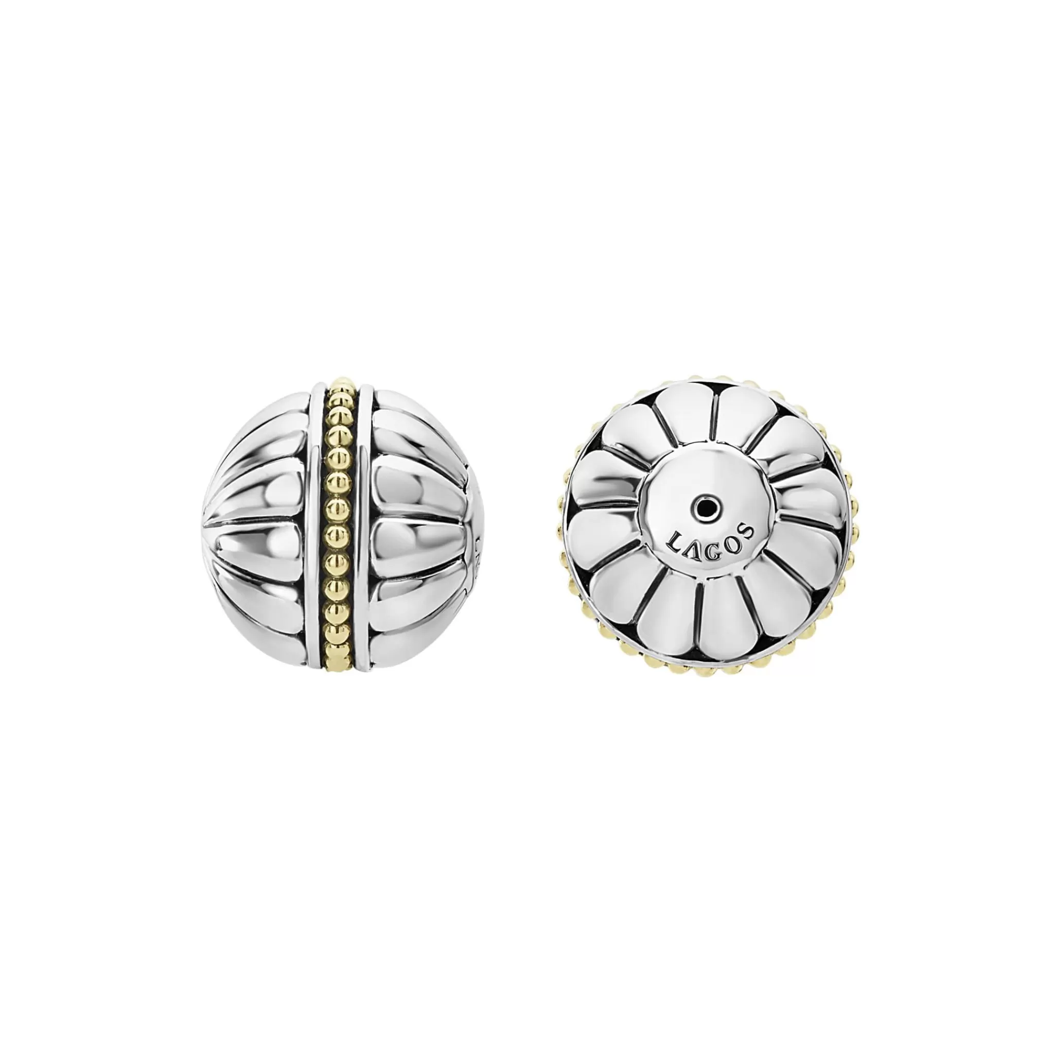 Best Sale LAGOS Two-Tone Fluted Earring Backs