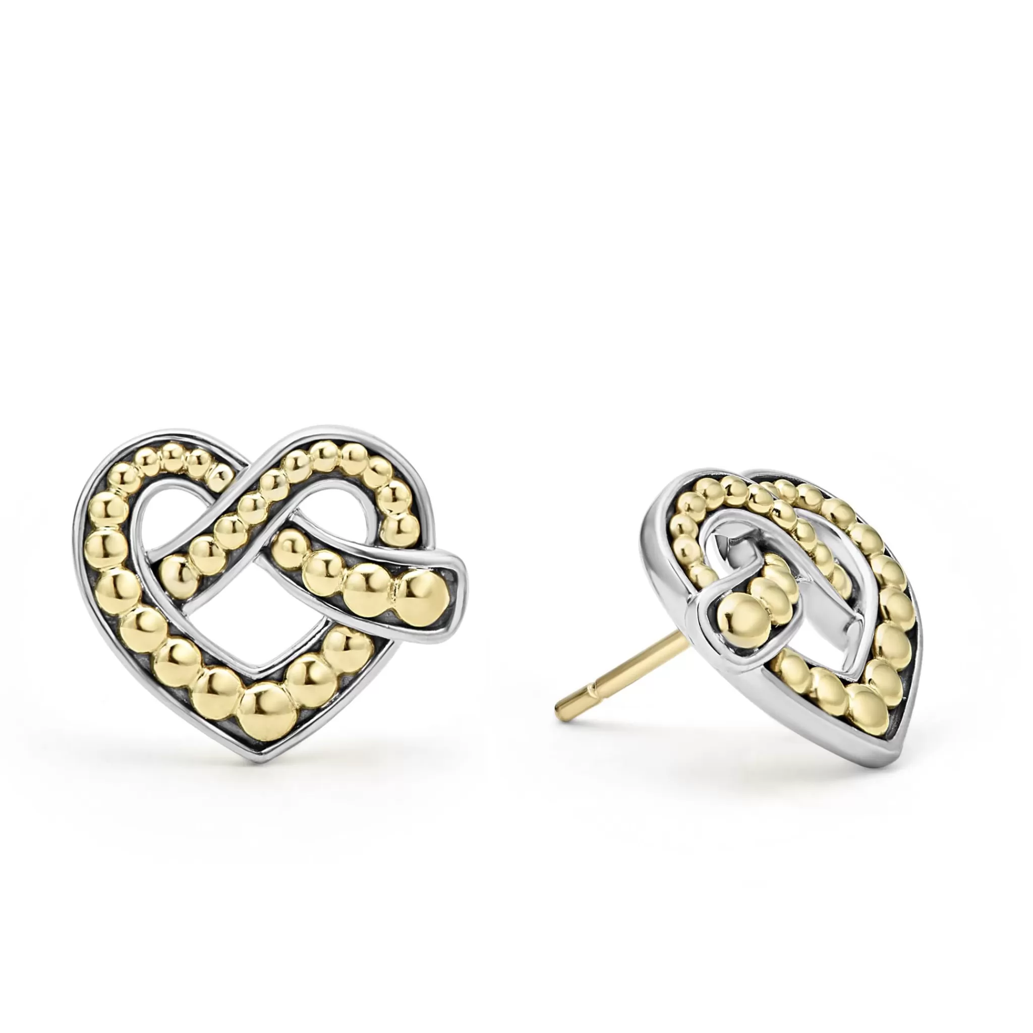 Clearance LAGOS Two-Tone Heart Stud Earrings