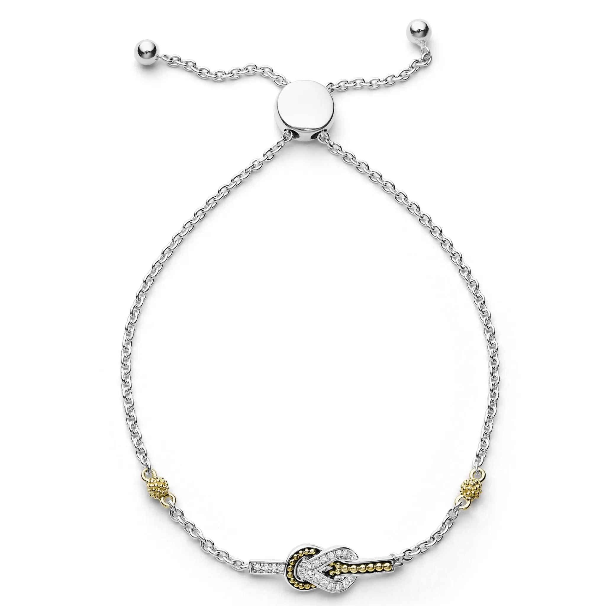 Best LAGOS Two-Tone Knot Diamond Bolo Bracelet