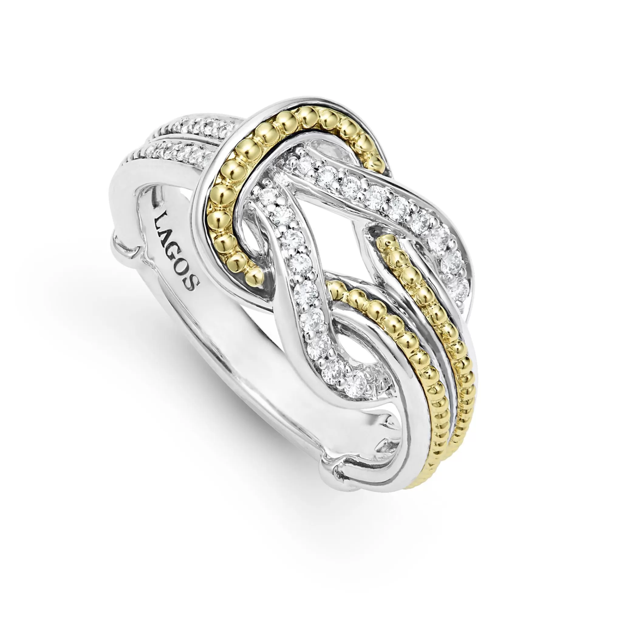 Clearance LAGOS Two-Tone Knot Diamond Ring