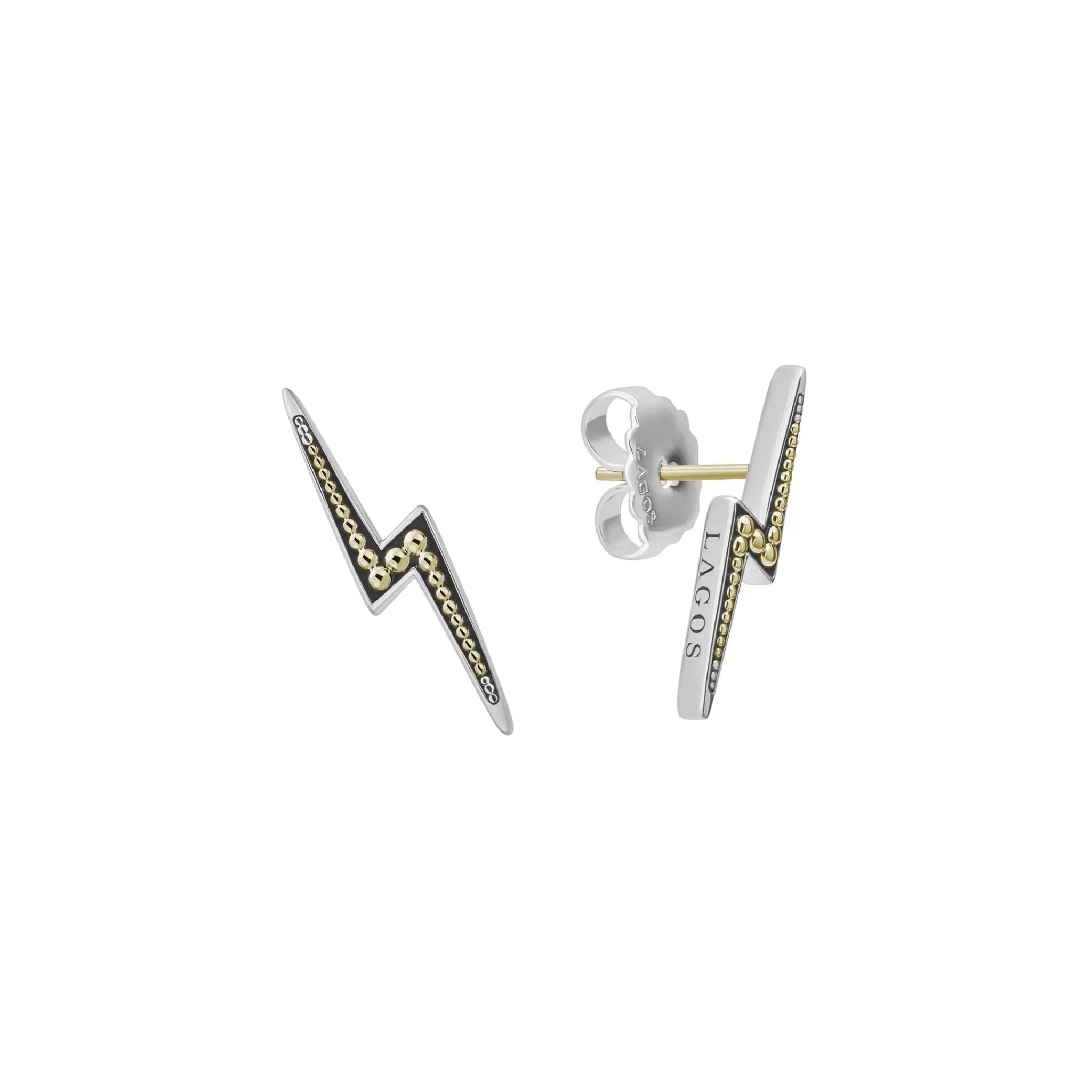 Shop LAGOS Two-Tone Lightning Bolt Stud Earrings