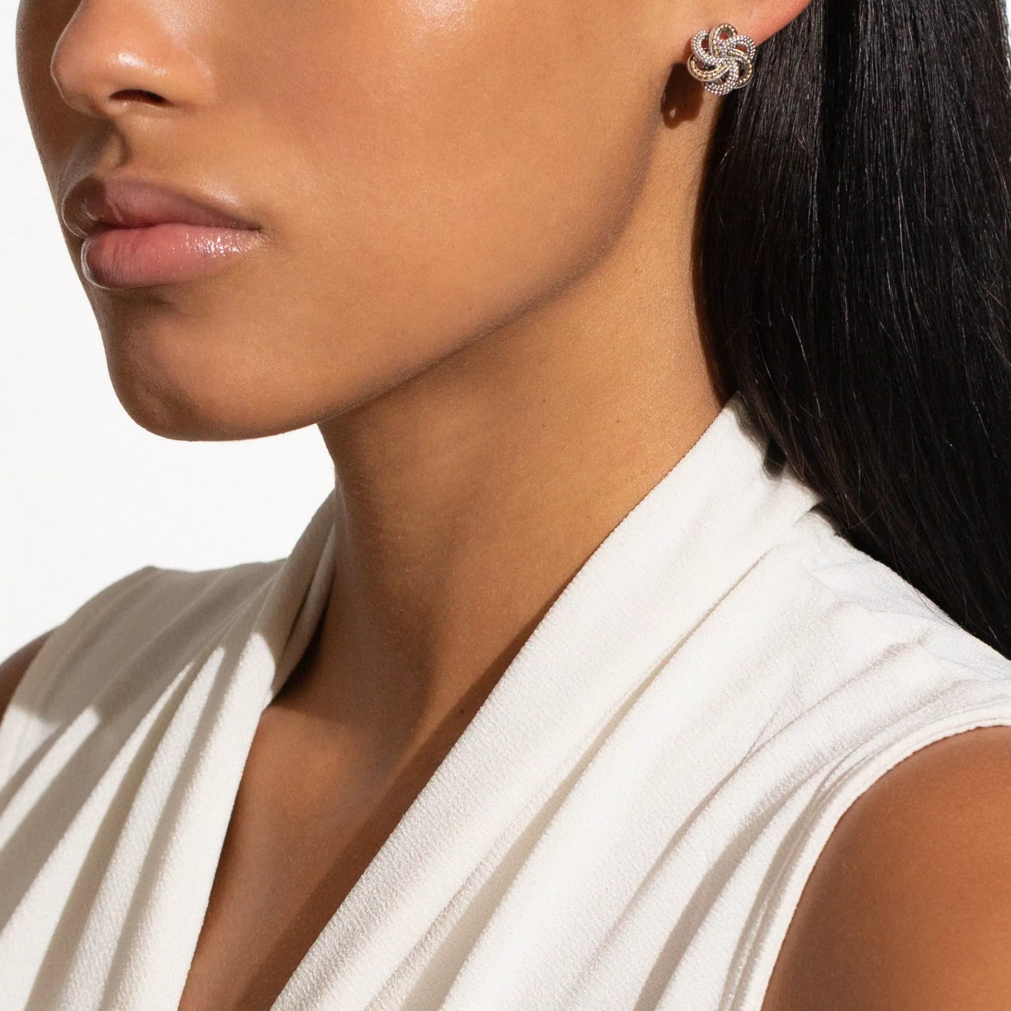 Fashion LAGOS Two-Tone Love Knot Earrings