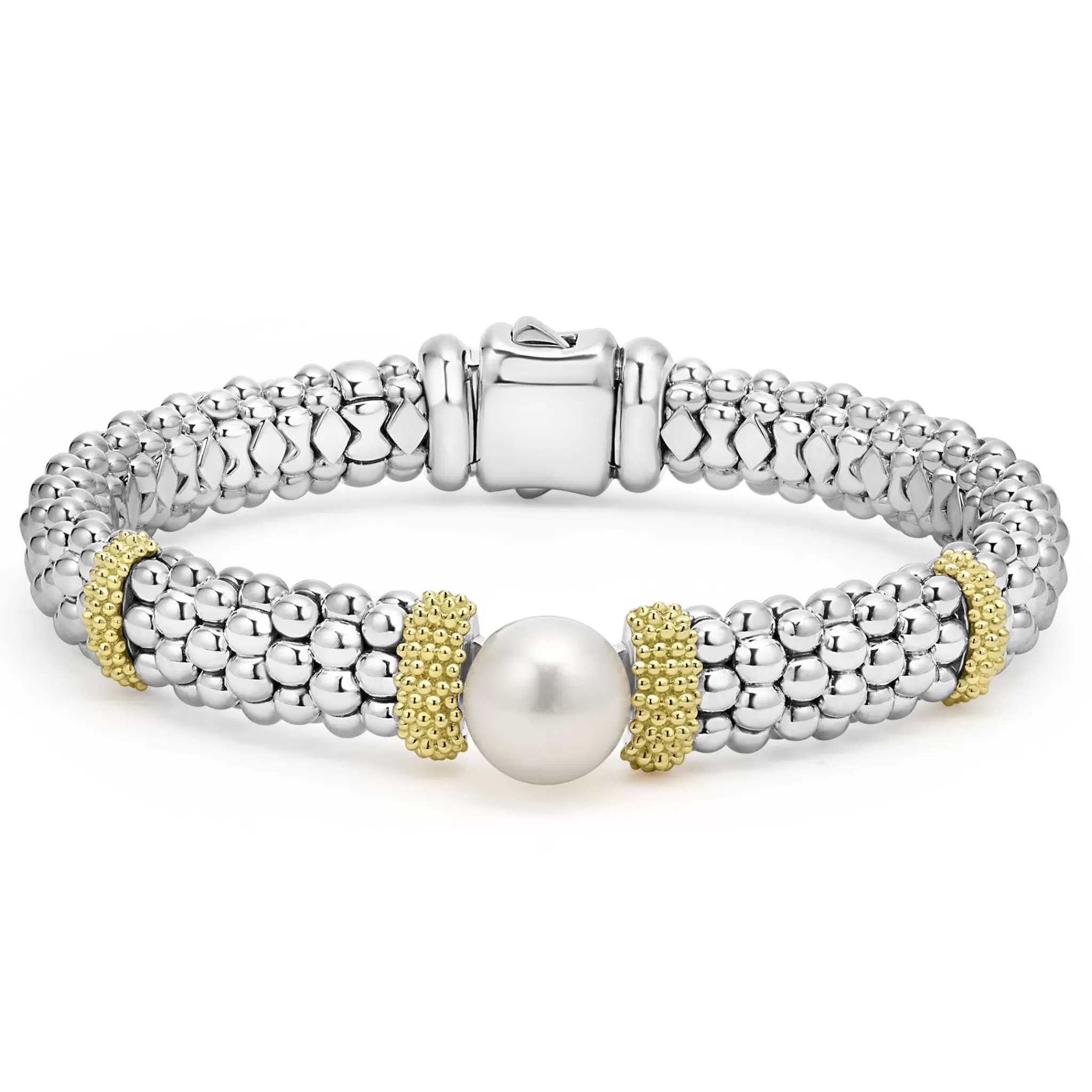 Best LAGOS Two-Tone Pearl Caviar Bracelet | 9Mm