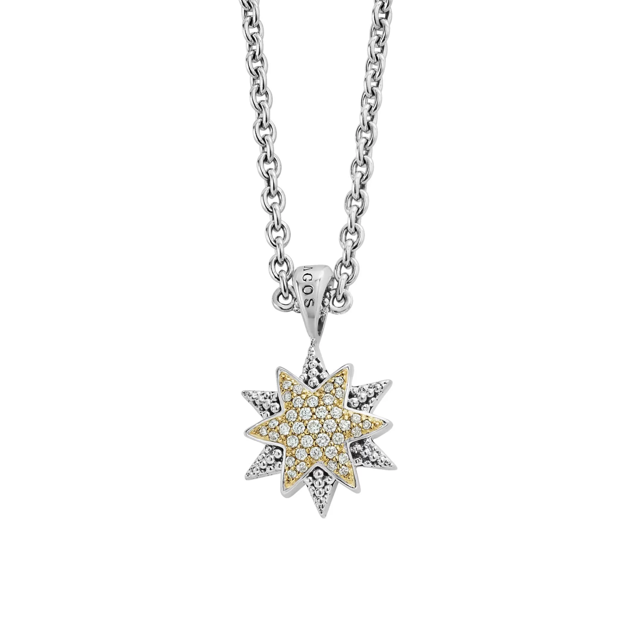 Shop LAGOS Two-Tone Star Diamond Pendant Necklace